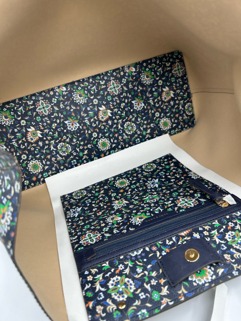 TORY BURCH Navy Print Women's Tote