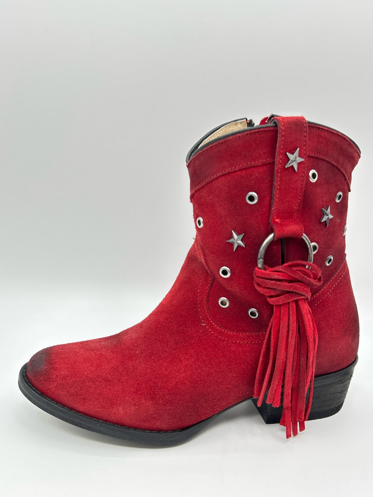 Circle G Boots Size 7.5 Red Women Booties