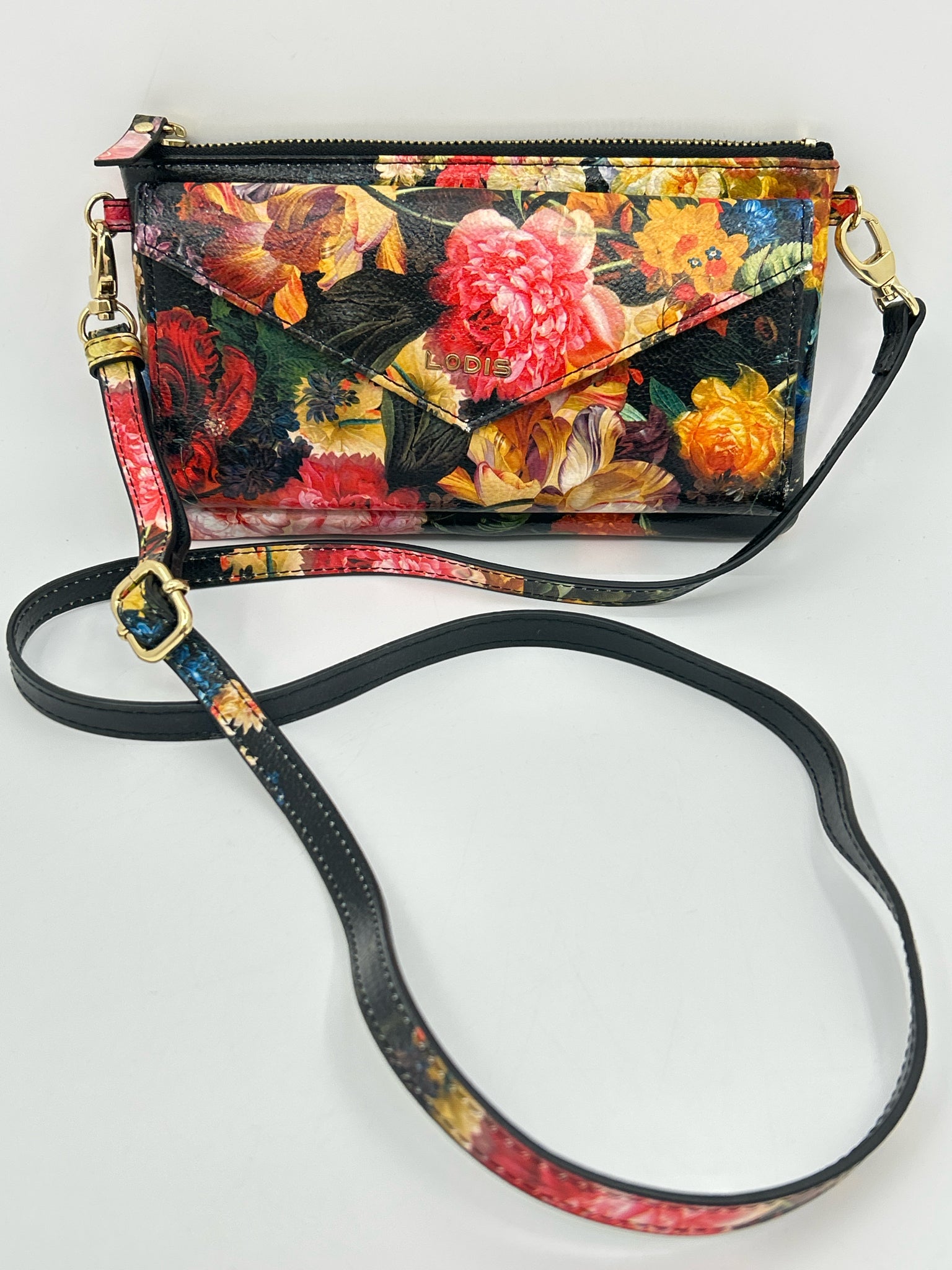 LODIS Black Floral Women Purse