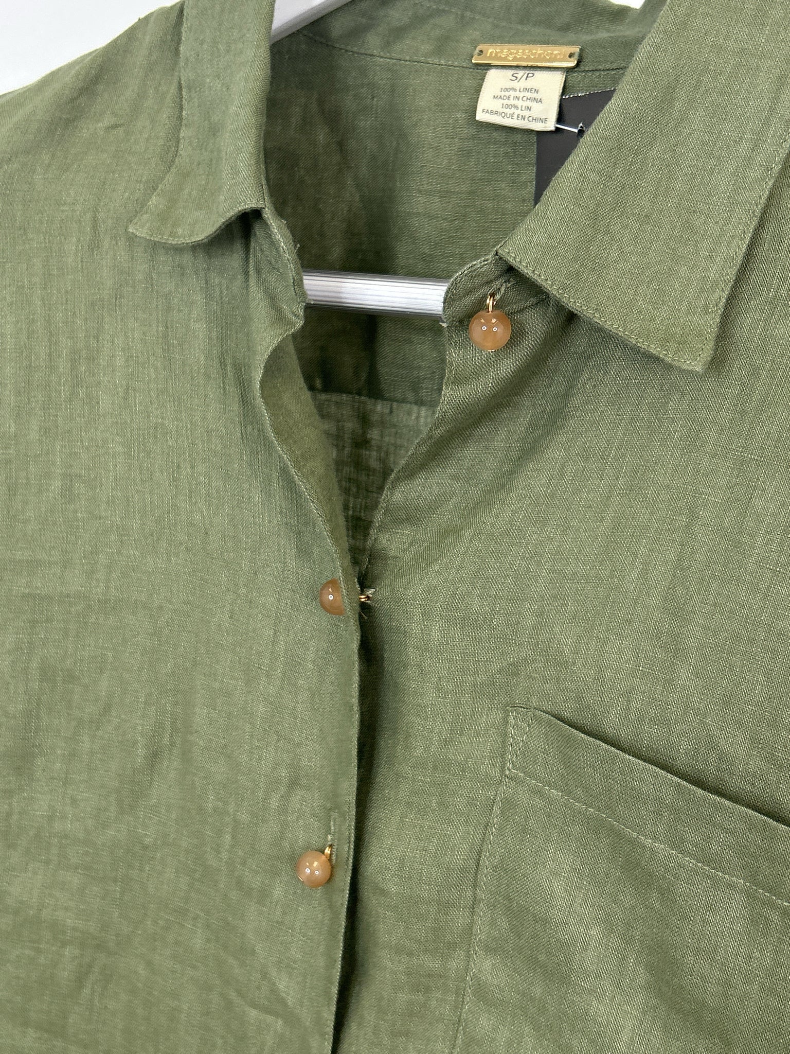 MAGASCHONI Size S OLIVE GREEN Women Blouse