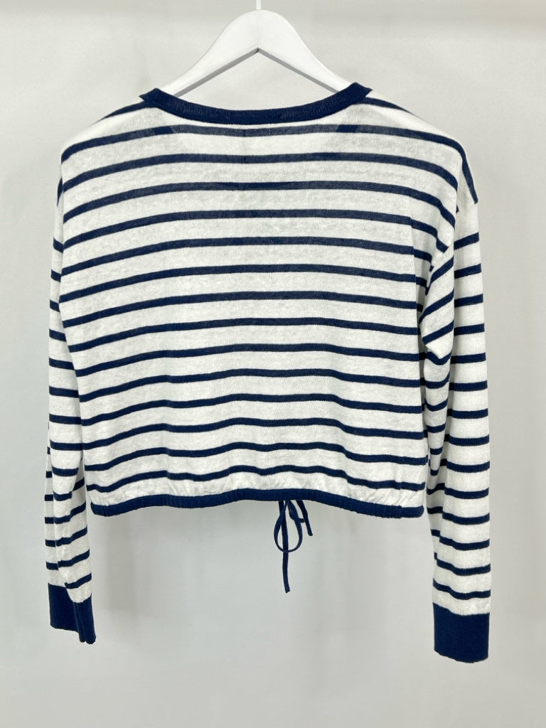 ALICE + OLIVIA Size S White and Blue Top NWT