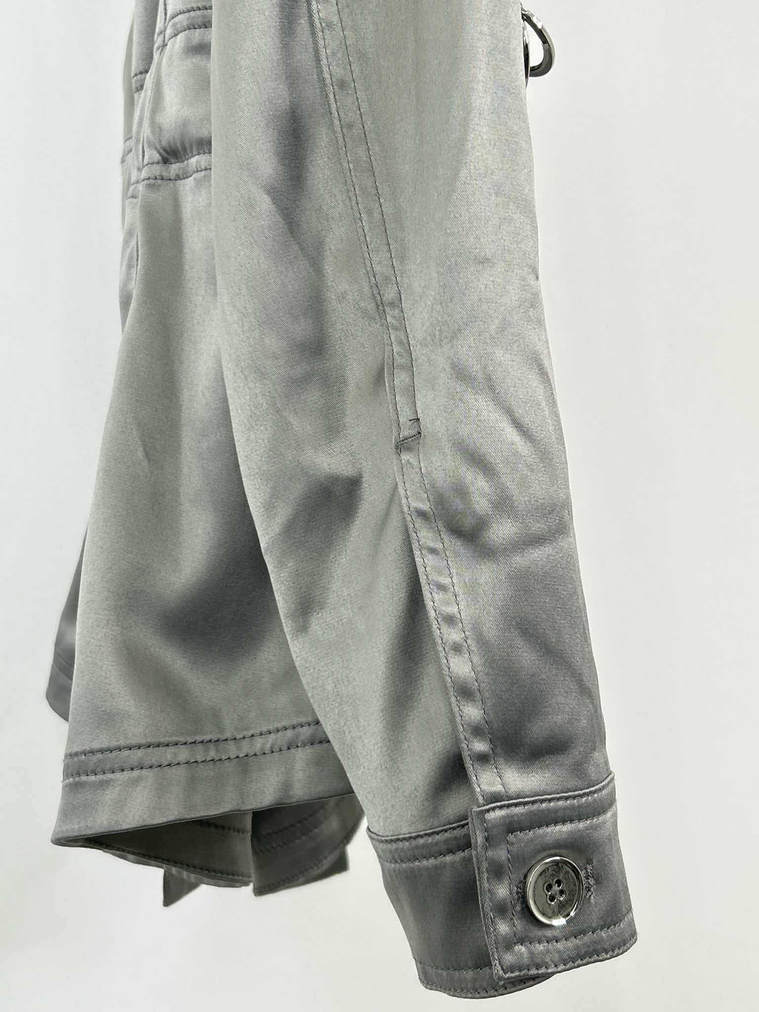 White House Black Market Size 10 Silver Women Jacket