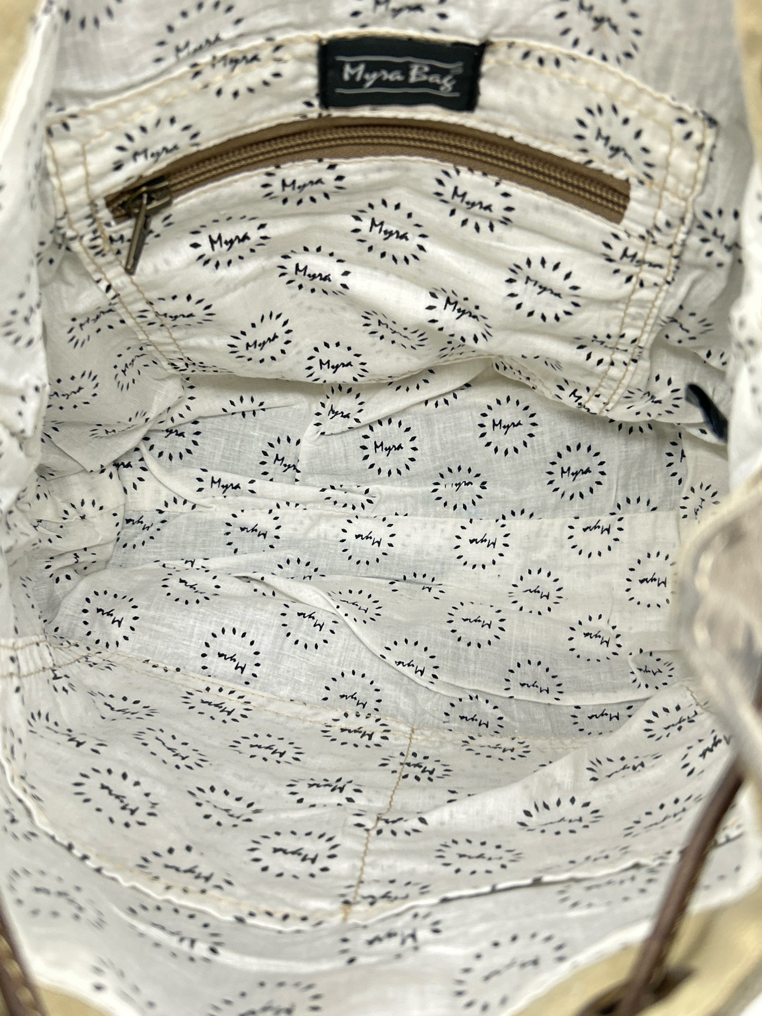 MYRA BAG Brown Print Women Purse