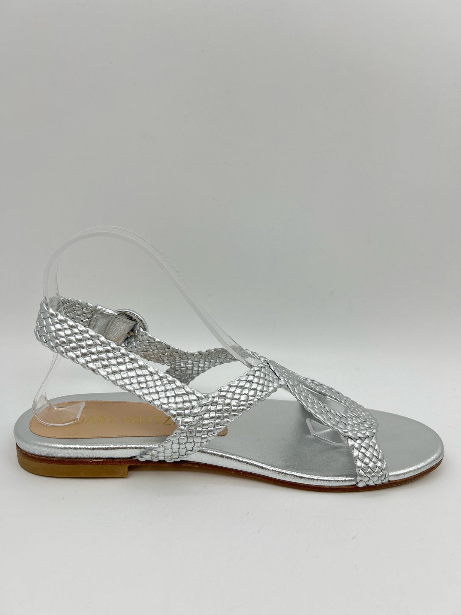 STUART WEITZMAN Size 9.5AA Silver Women Sandal