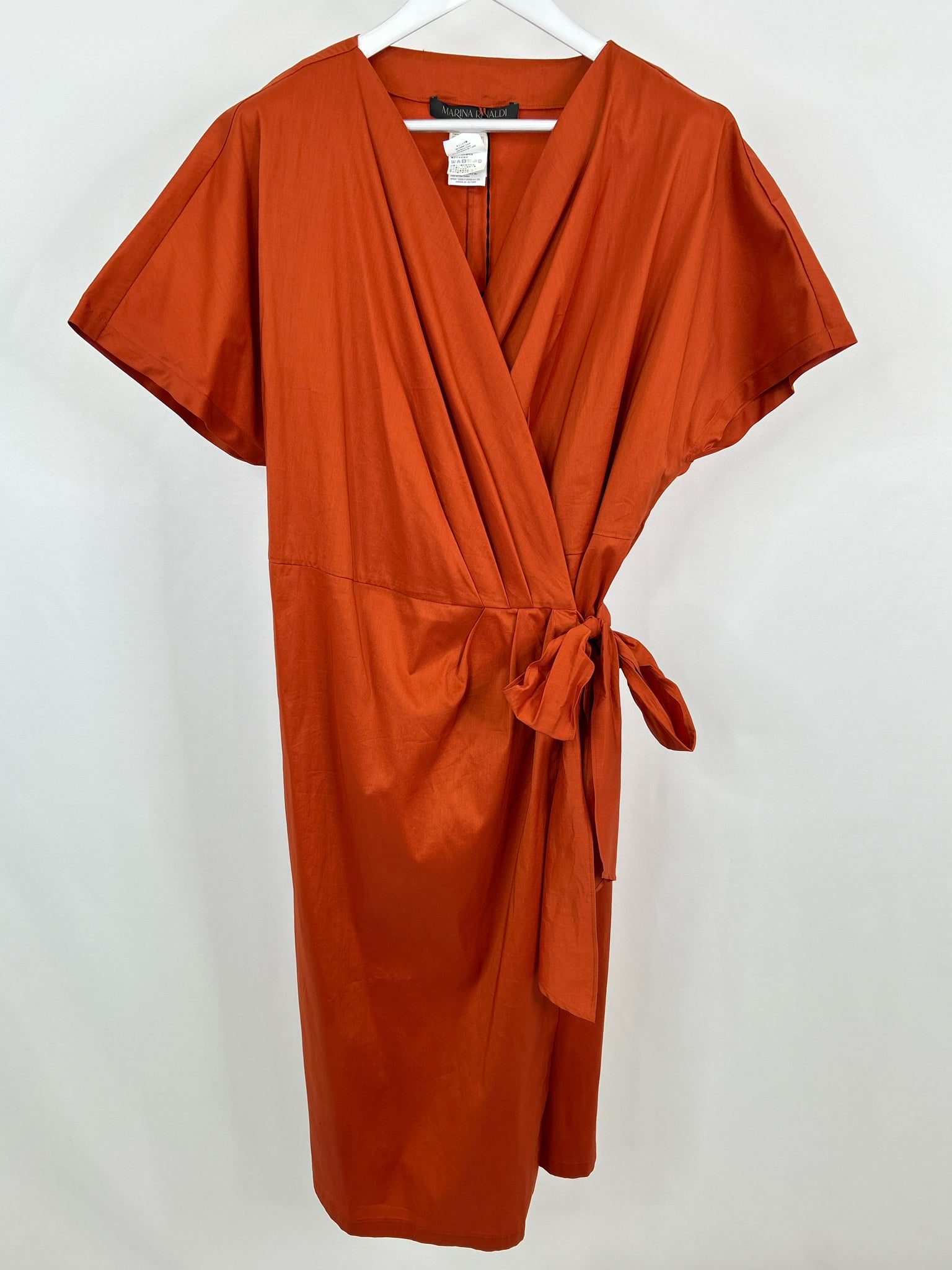MARINA RINALDI Size 24 Burnt Orange Women Dress
