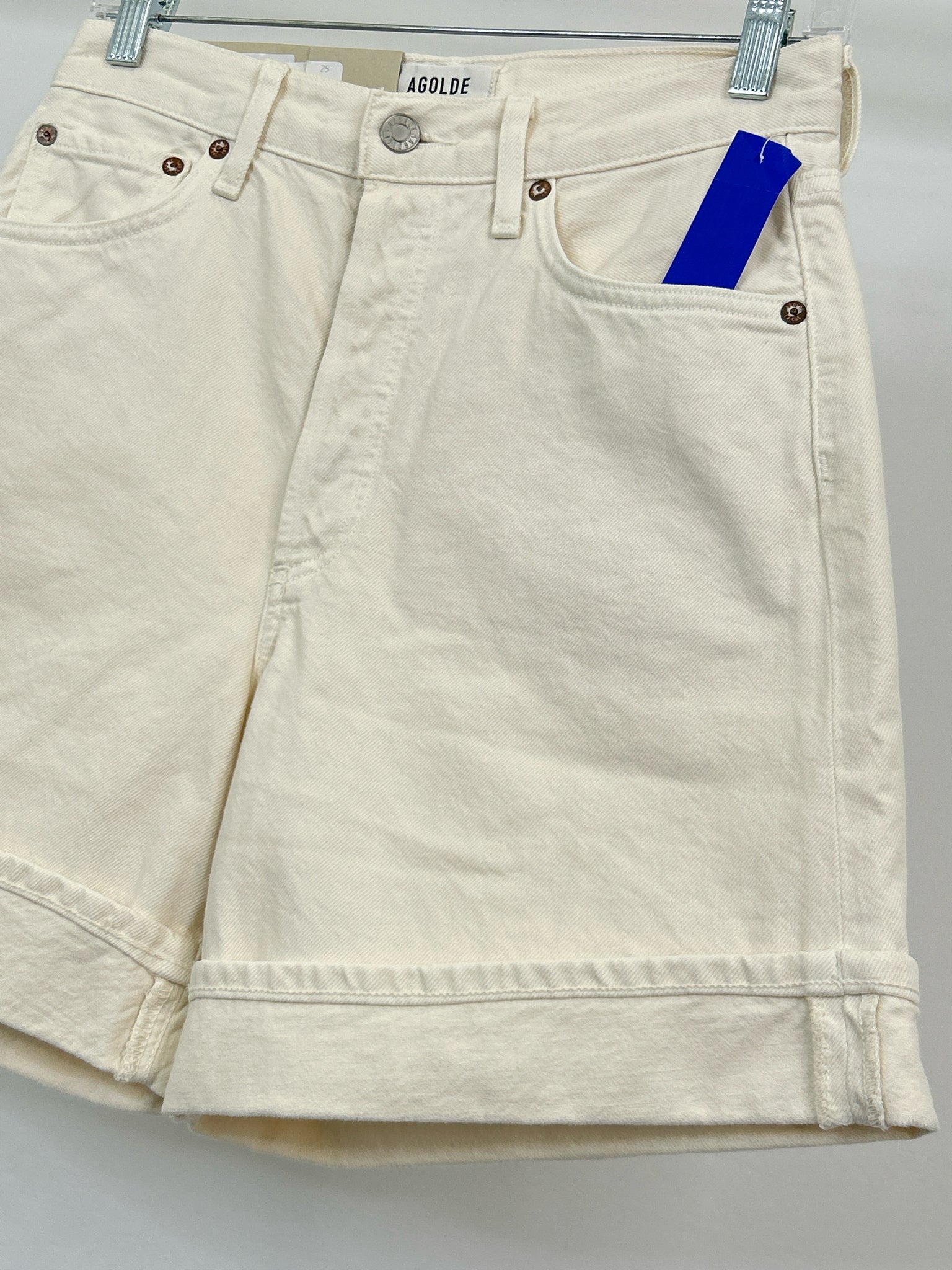 AGOLDE Size 25/0 Ivory Women Shorts