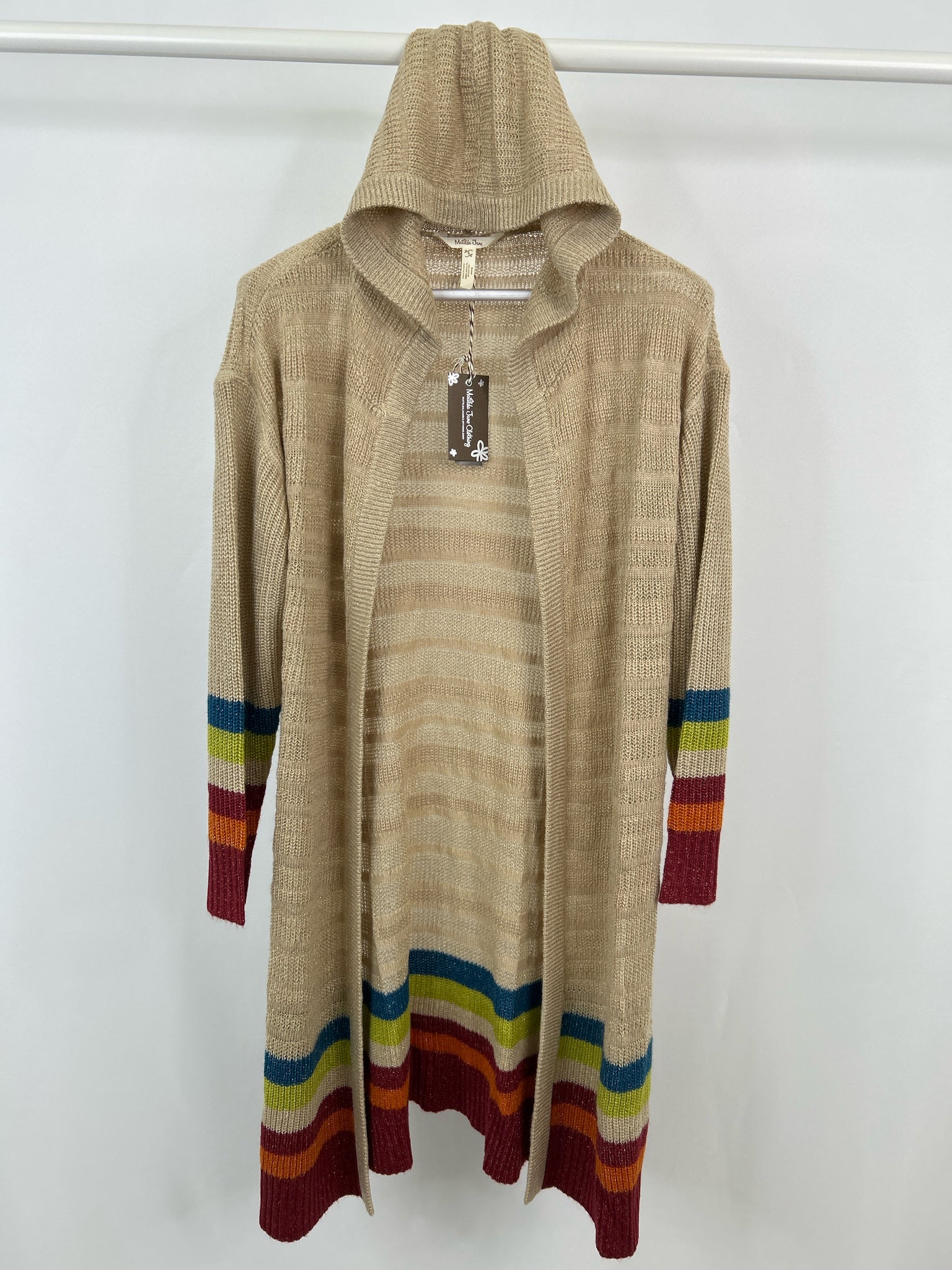 MATILDA JANE Size S Beige Women Cardigan