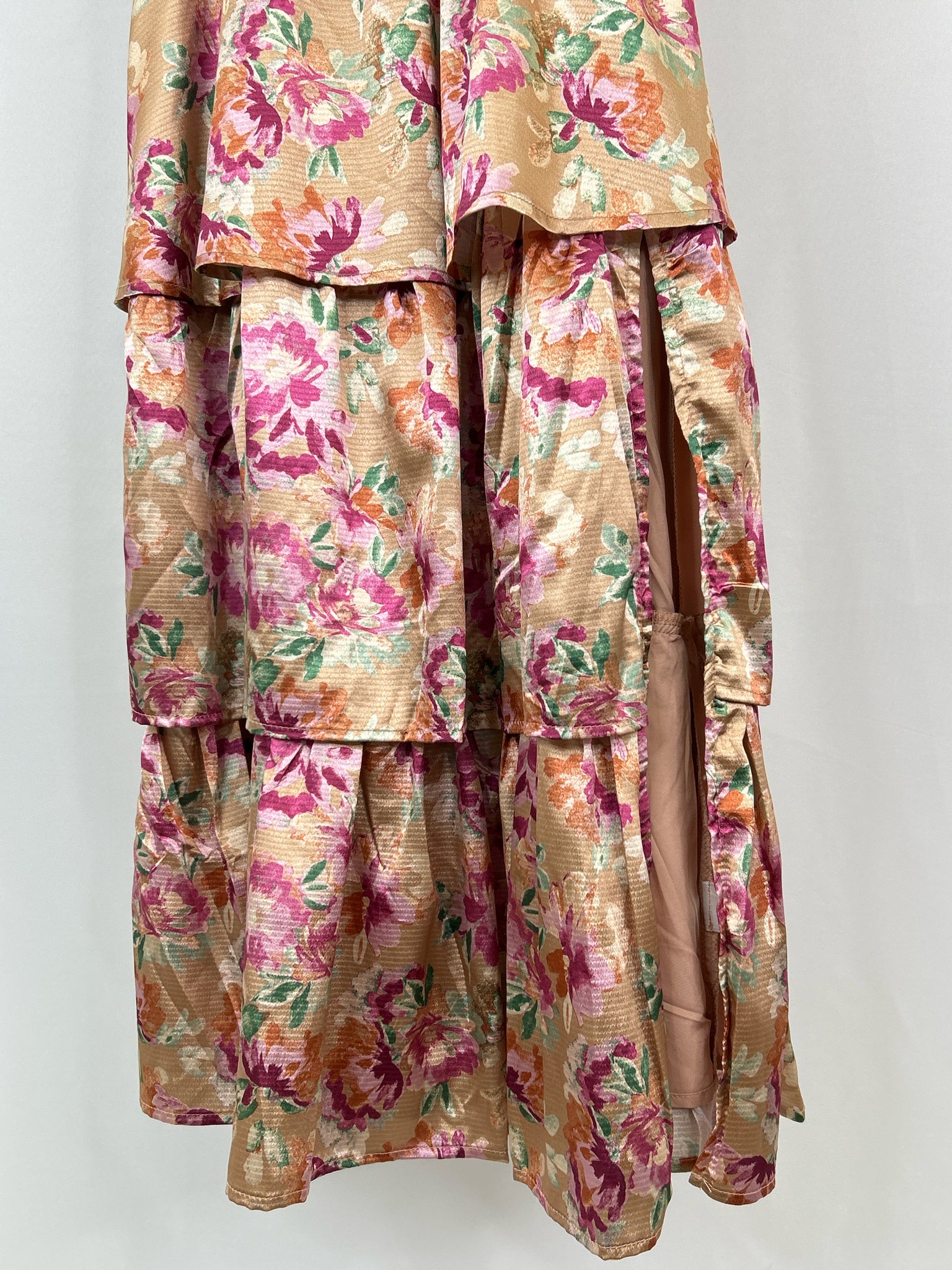 FORE Size M beige & pink Women Dress