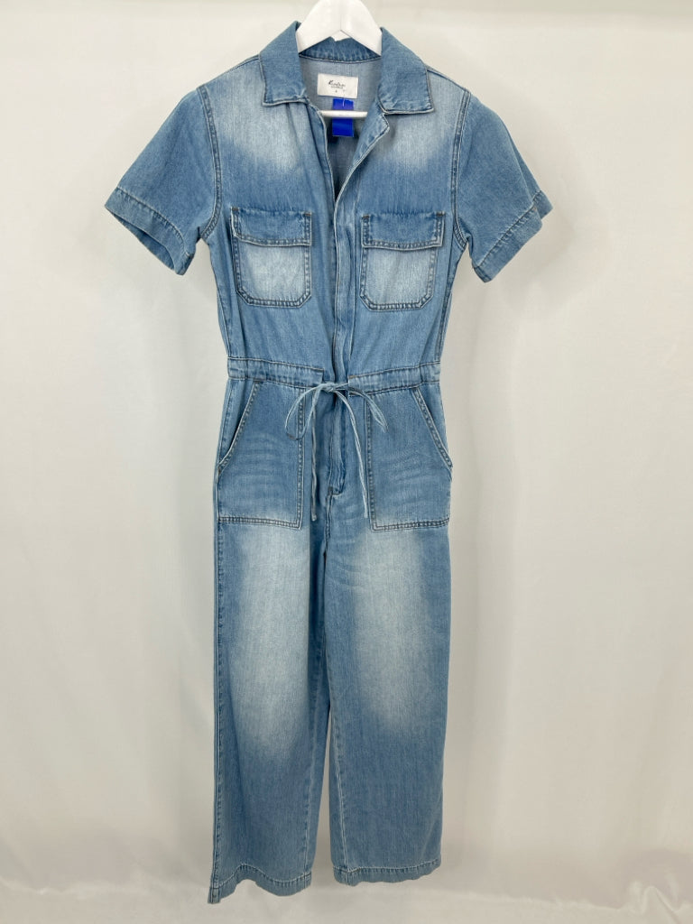 KanCan Women Size M Blue Denim Jumpsuit NWT