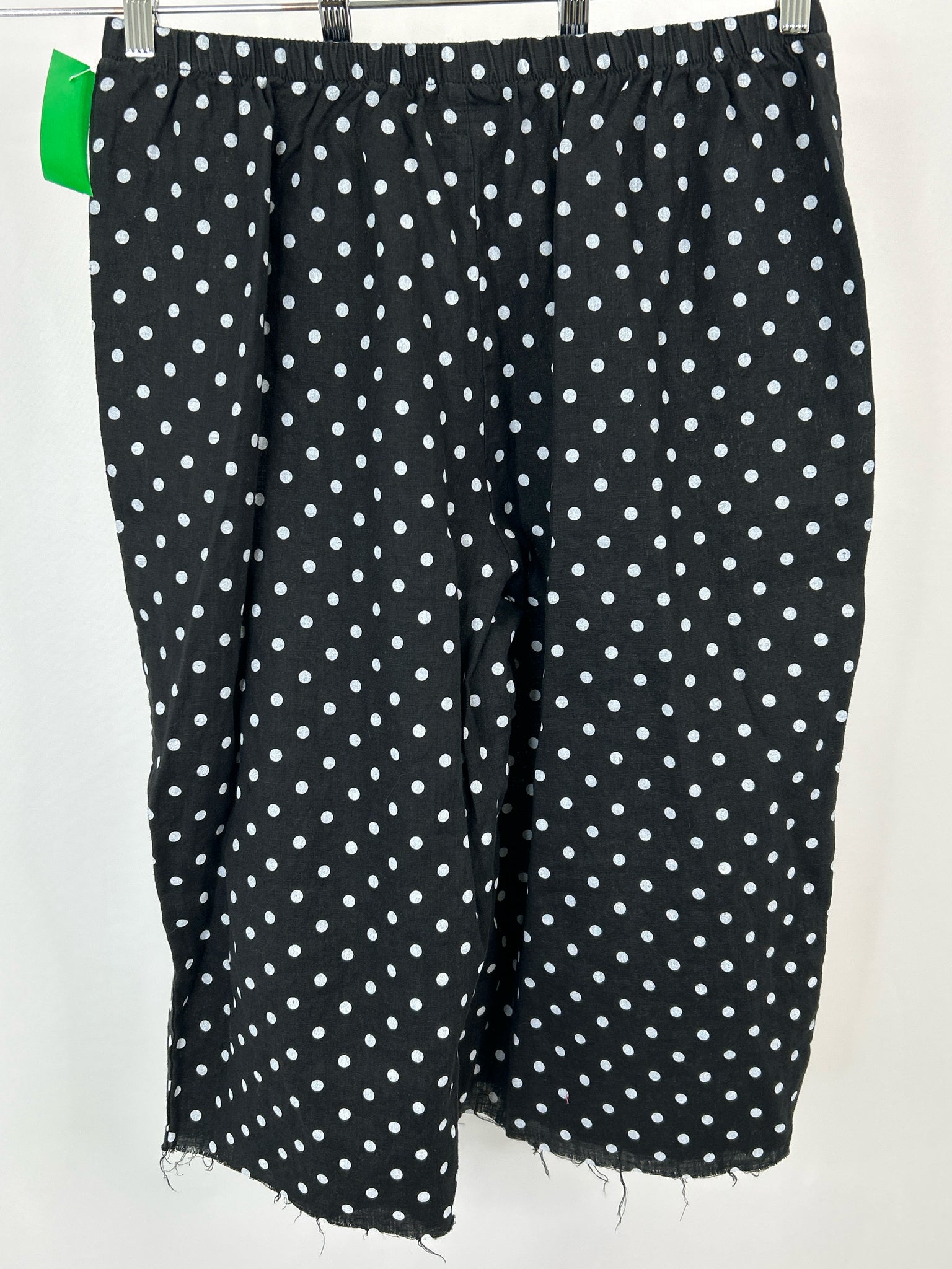 FLAX Size L Black and White Women Pants