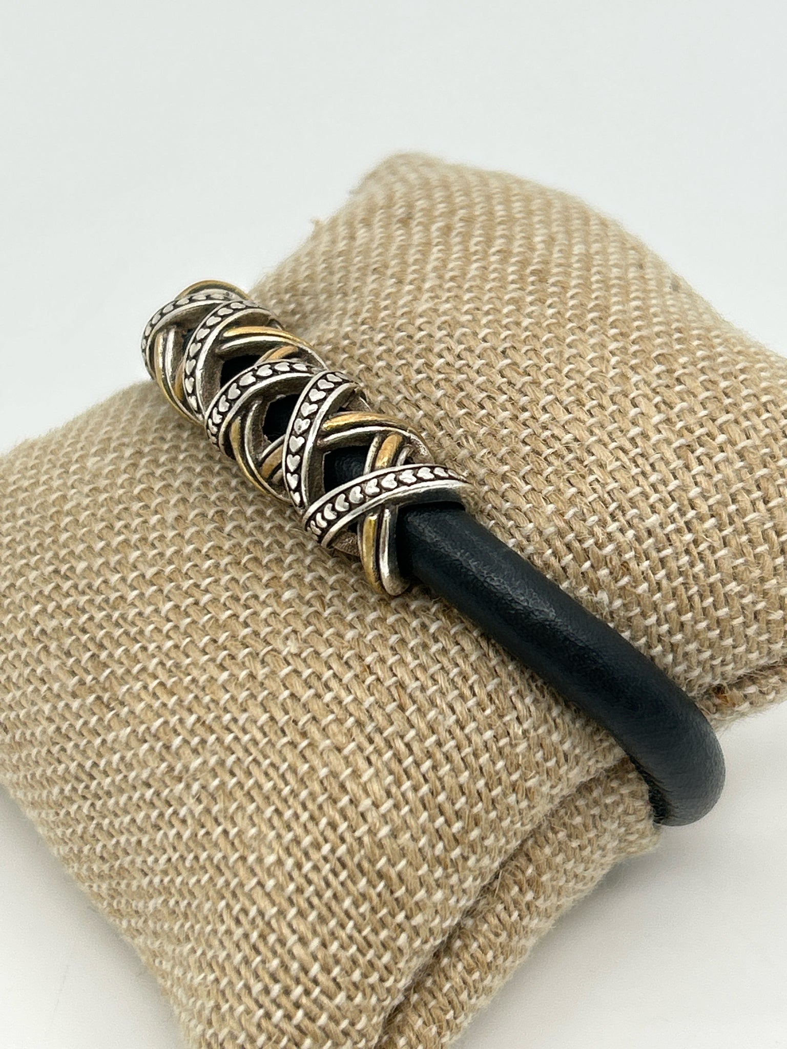 BRIGHTON Black and Silver Bracelet