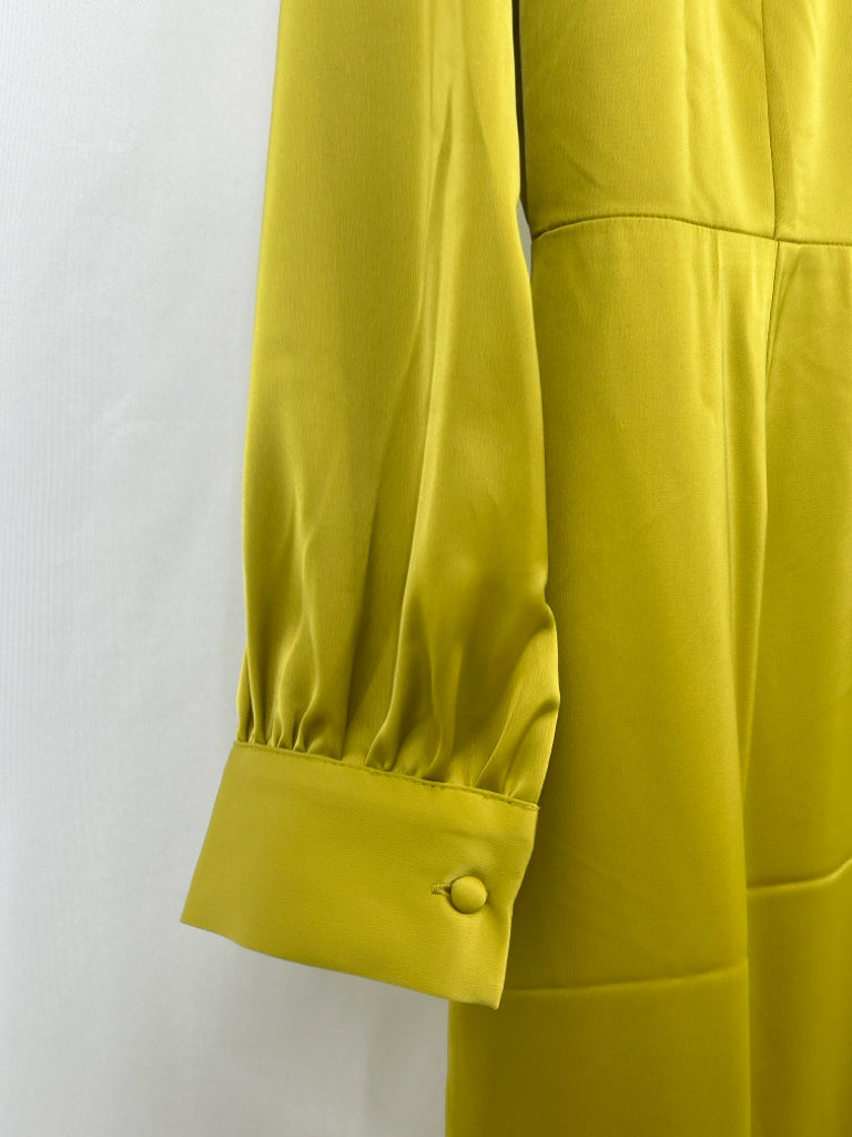 BANANA REPUBLIC Factory Size 12 Chartreuse Wrap Dress NWT