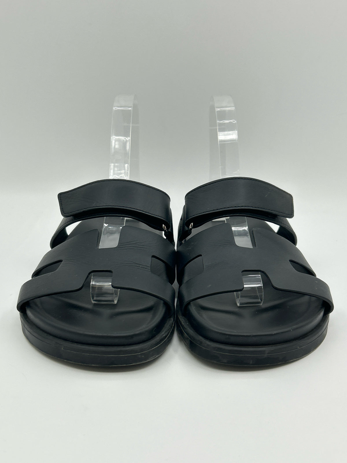 HERMÈS Size 39 Black Women Sandal