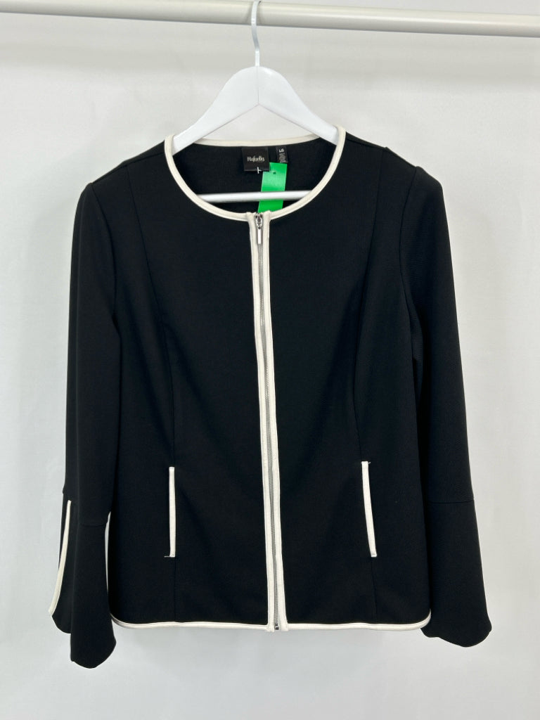 RAFAELLA Size L BLACK AND IVORY Jacket