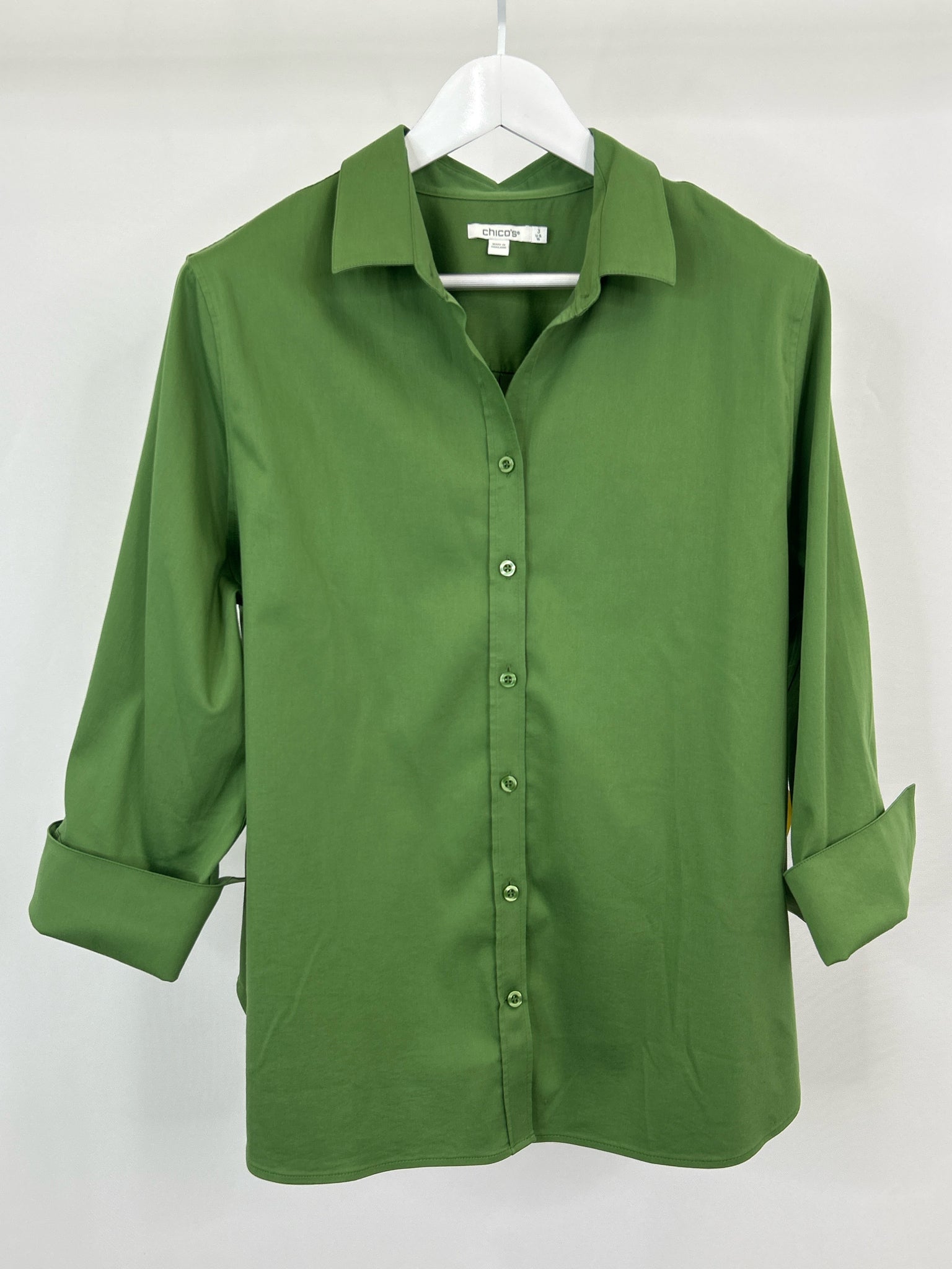 CHICO'S NWT Size 16 Green Women Shirt