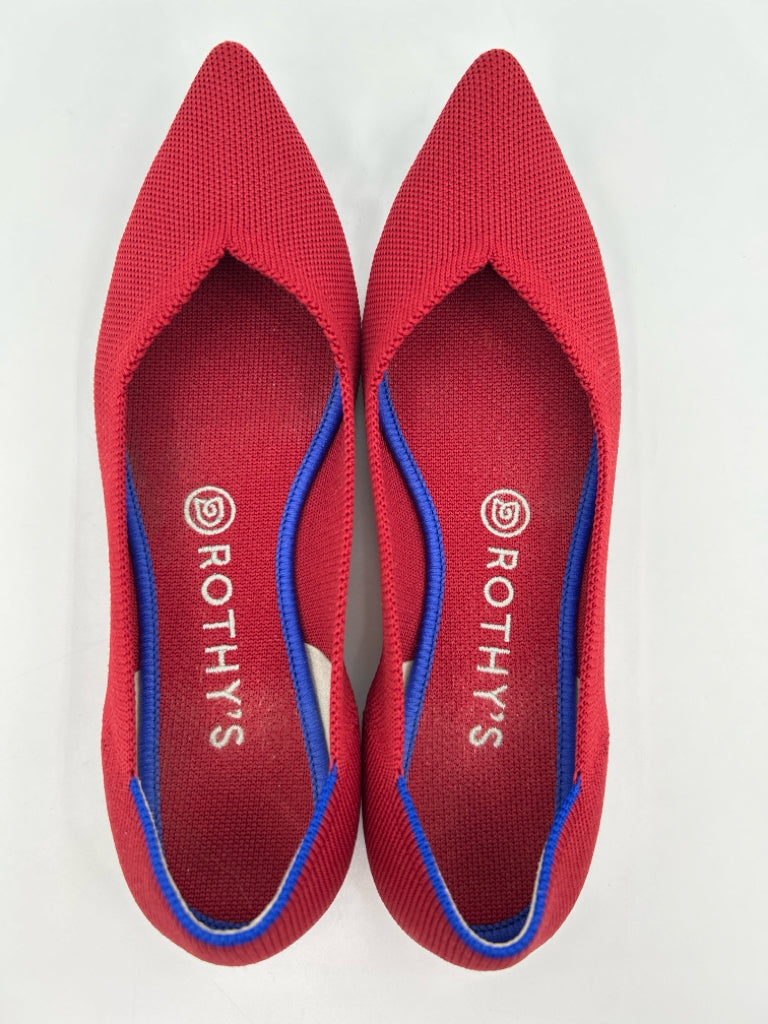 ROTHY'S Women Size 8W Red Flats