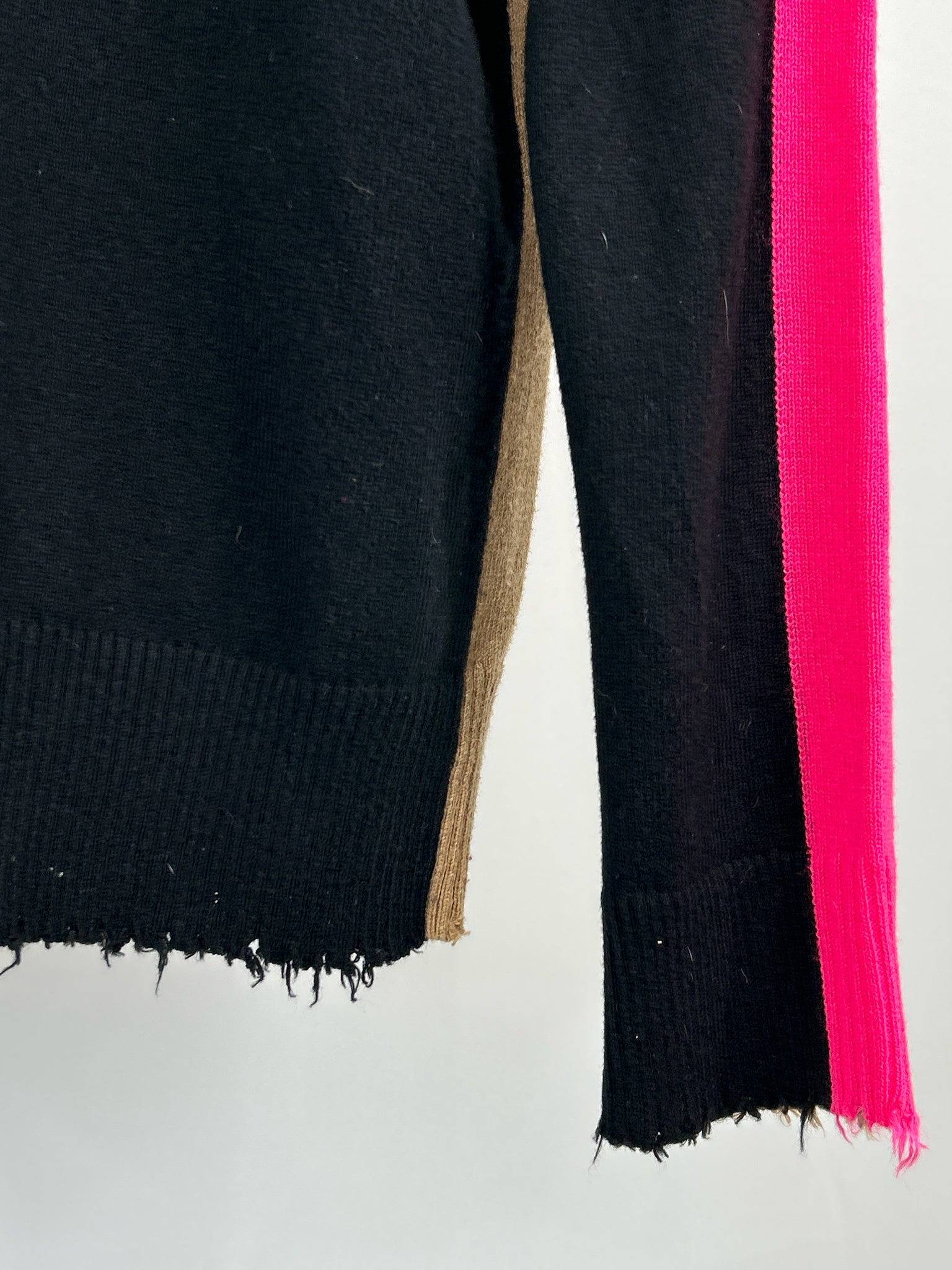 LISA TODD Size S Hot Pink and Beige Women Cardigan