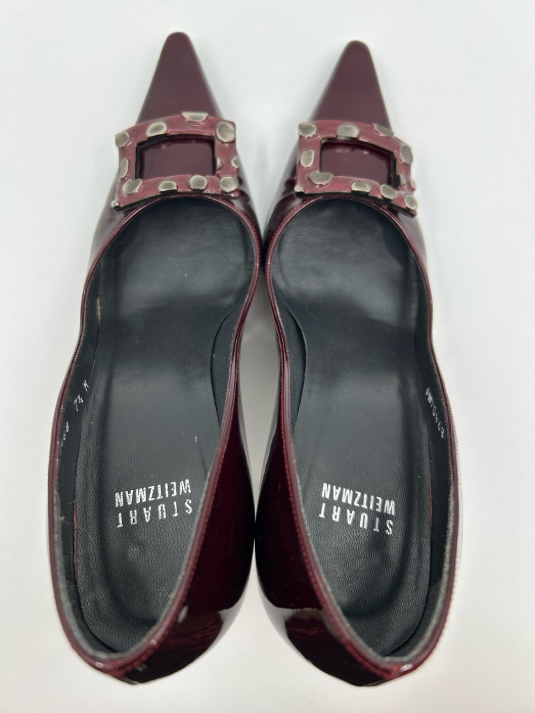 STUART WEITZMAN Size 7.5M Bordeaux Women's Pumps