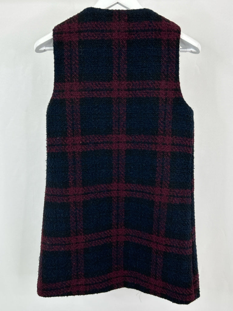 SANCTUARY Women Size XS Navy plaid Vest