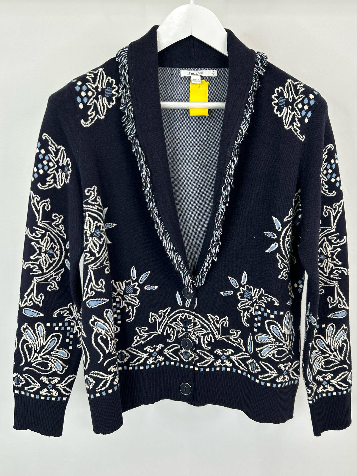 CHICO'S Size M Navy Women Cardigan