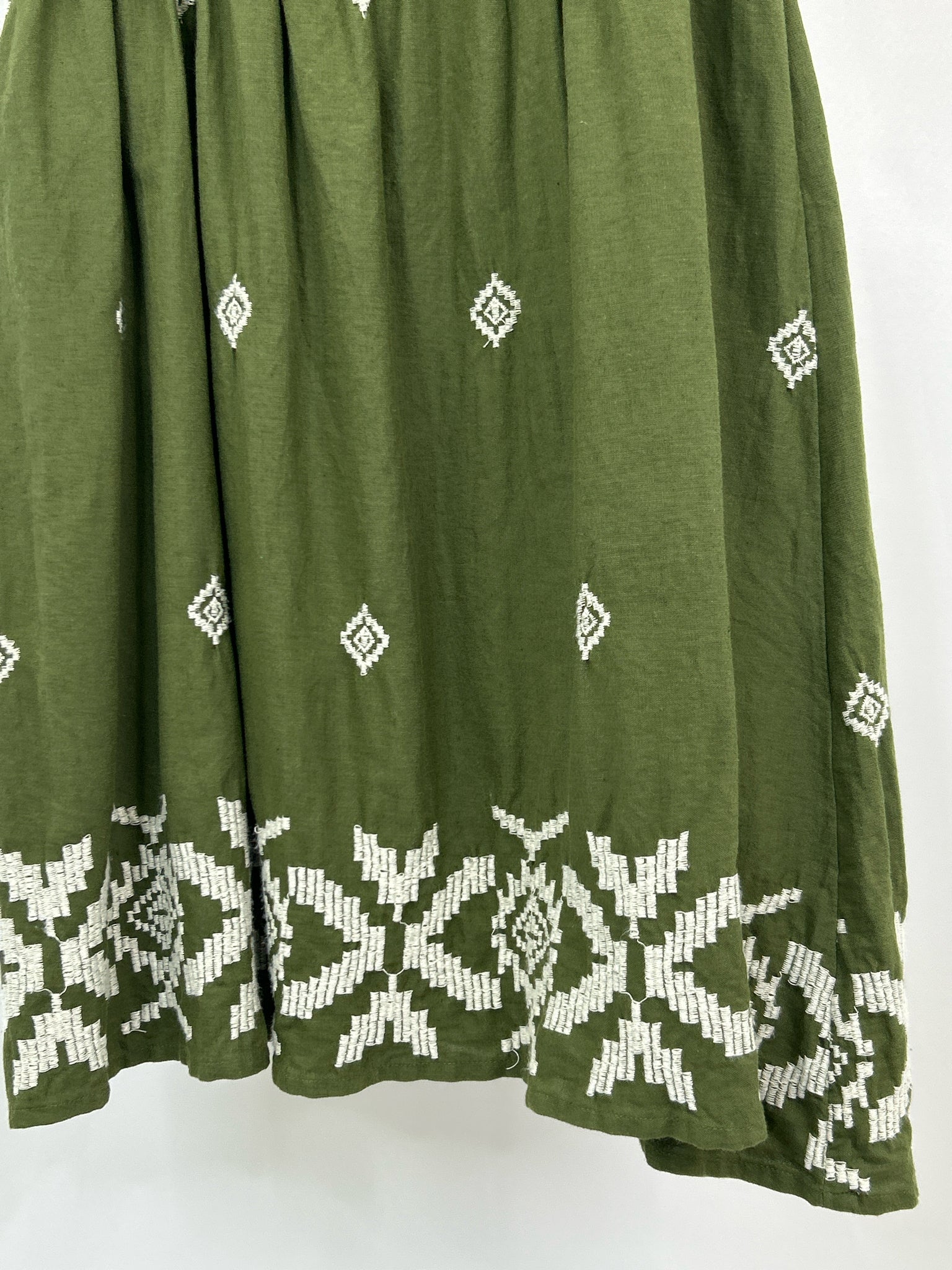 CUPIO Size XL Green Print Women Dress