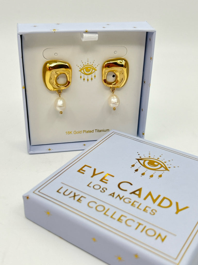 EYE CANDY Women NIB Gold Earrings