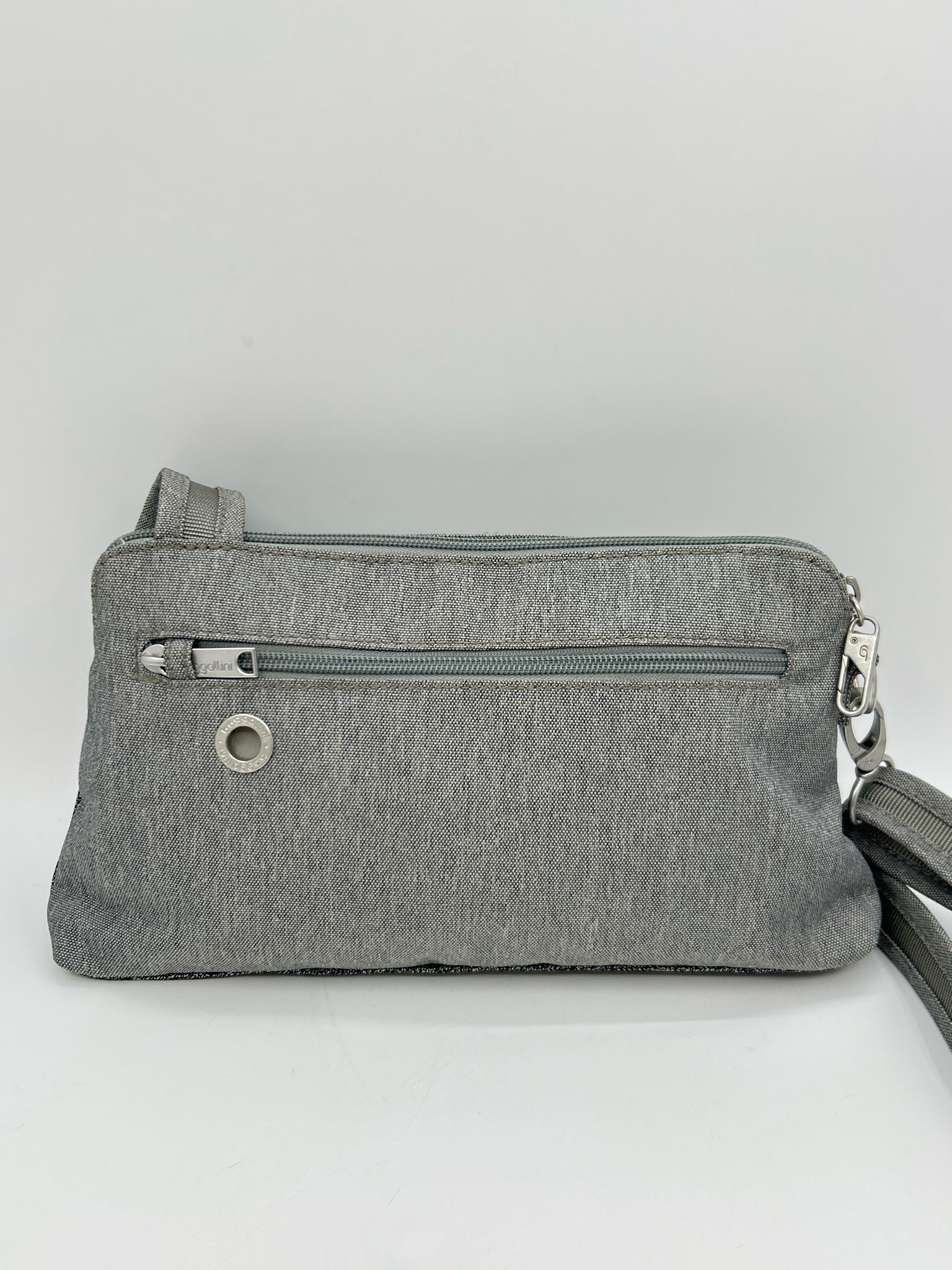 BAGGALLINI Grey & Black Women Purse