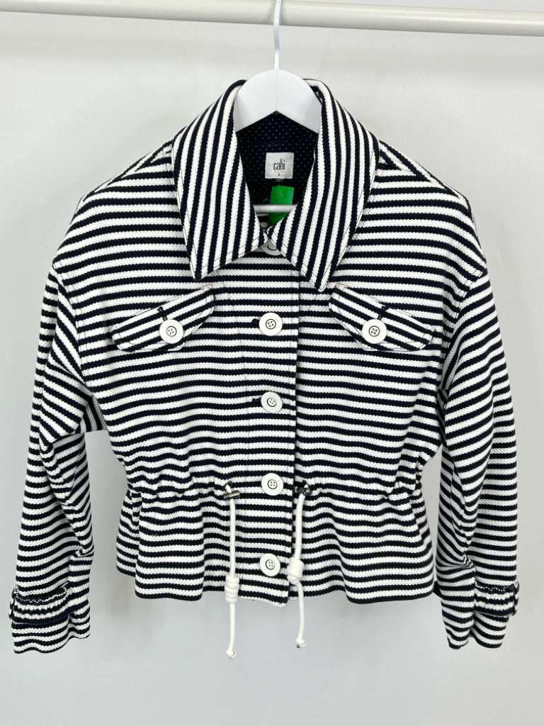 CABI Size S NAVY AND WHITE Jacket