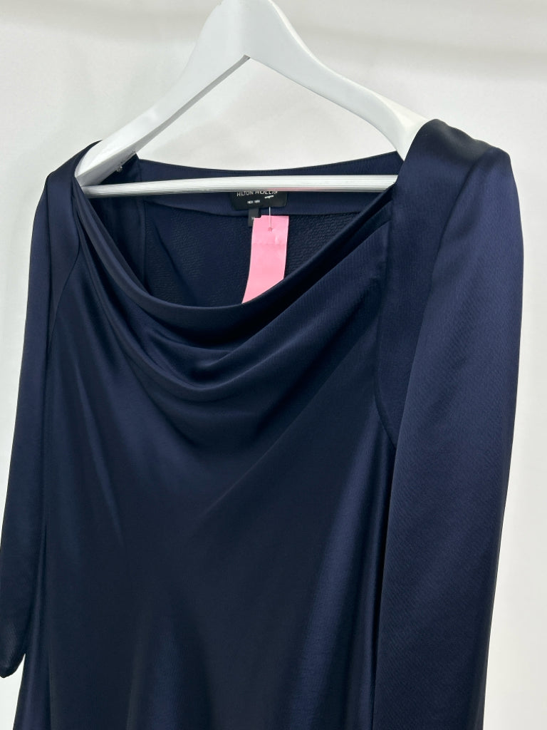 HILTON HOLLIS Women Size M Navy Top