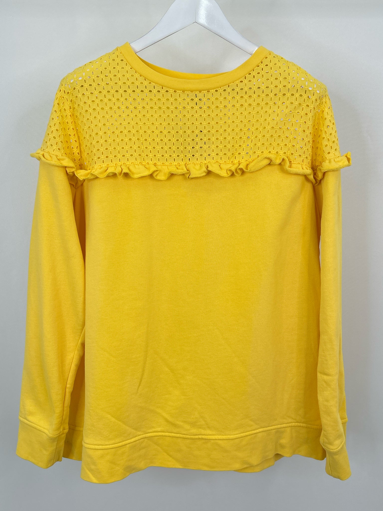 CROWN & IVY NWT Size 2X Yellow Women Sweatshirt