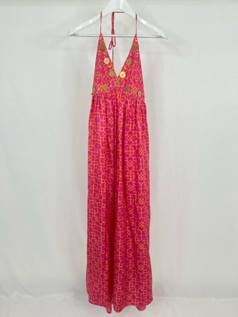 MILLY Size 8 Women's Pink and Orange Dress