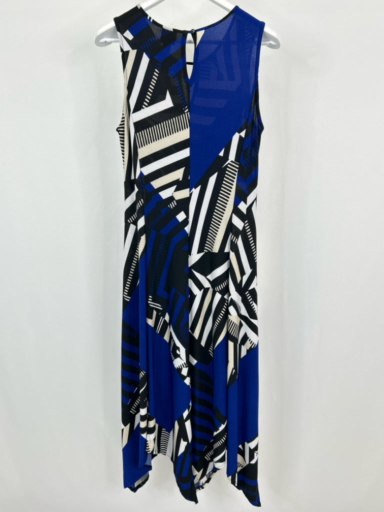 CHICO'S Size 8 blue and black Women's Dress