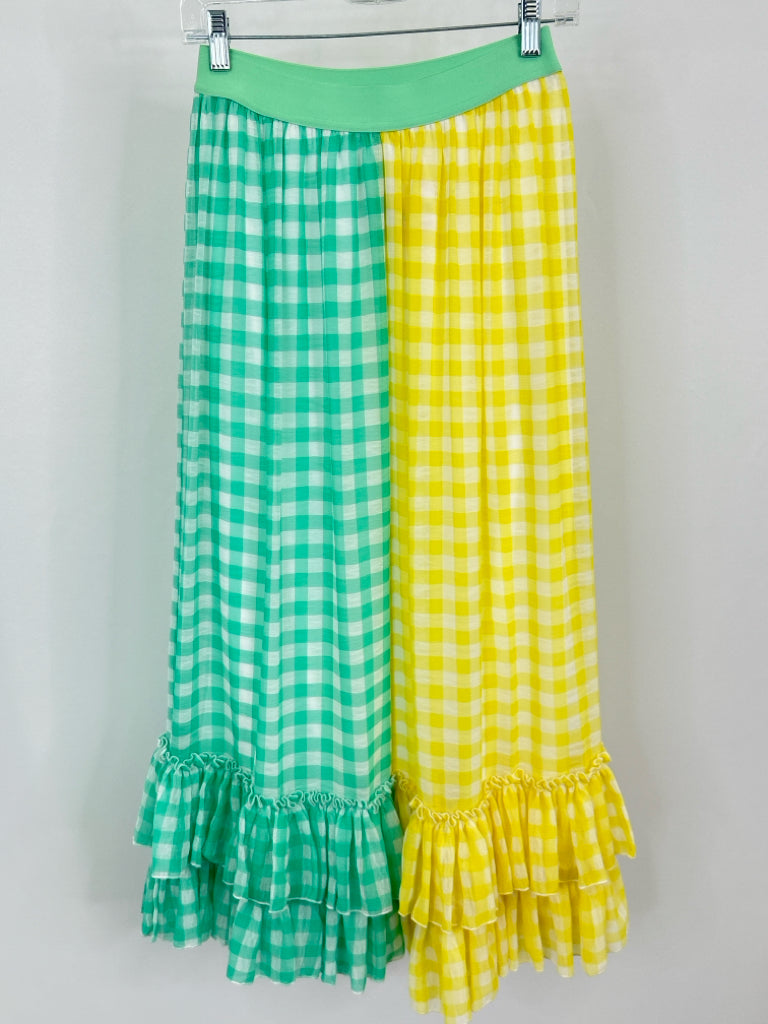 EVA FRANCO Size XS Yellow Print Women's Skirt