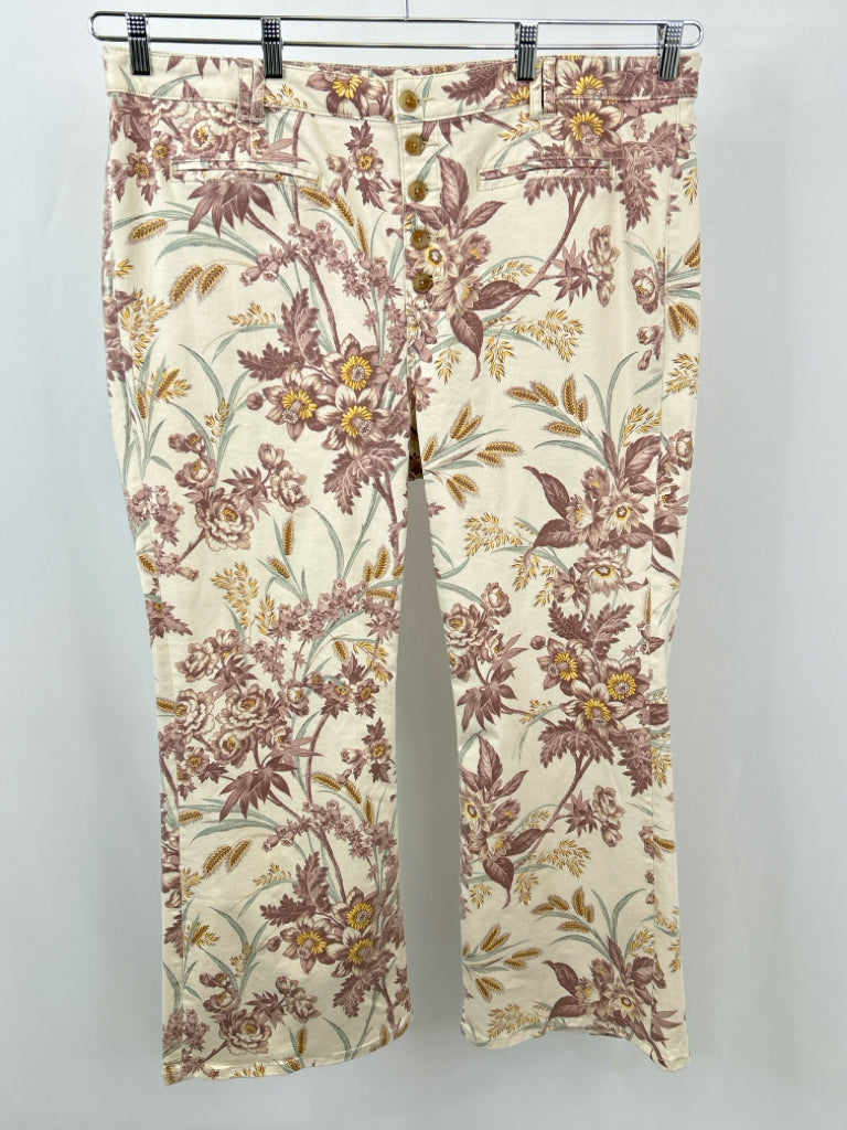 PILCRO Women Size 22W Cream Print jeans