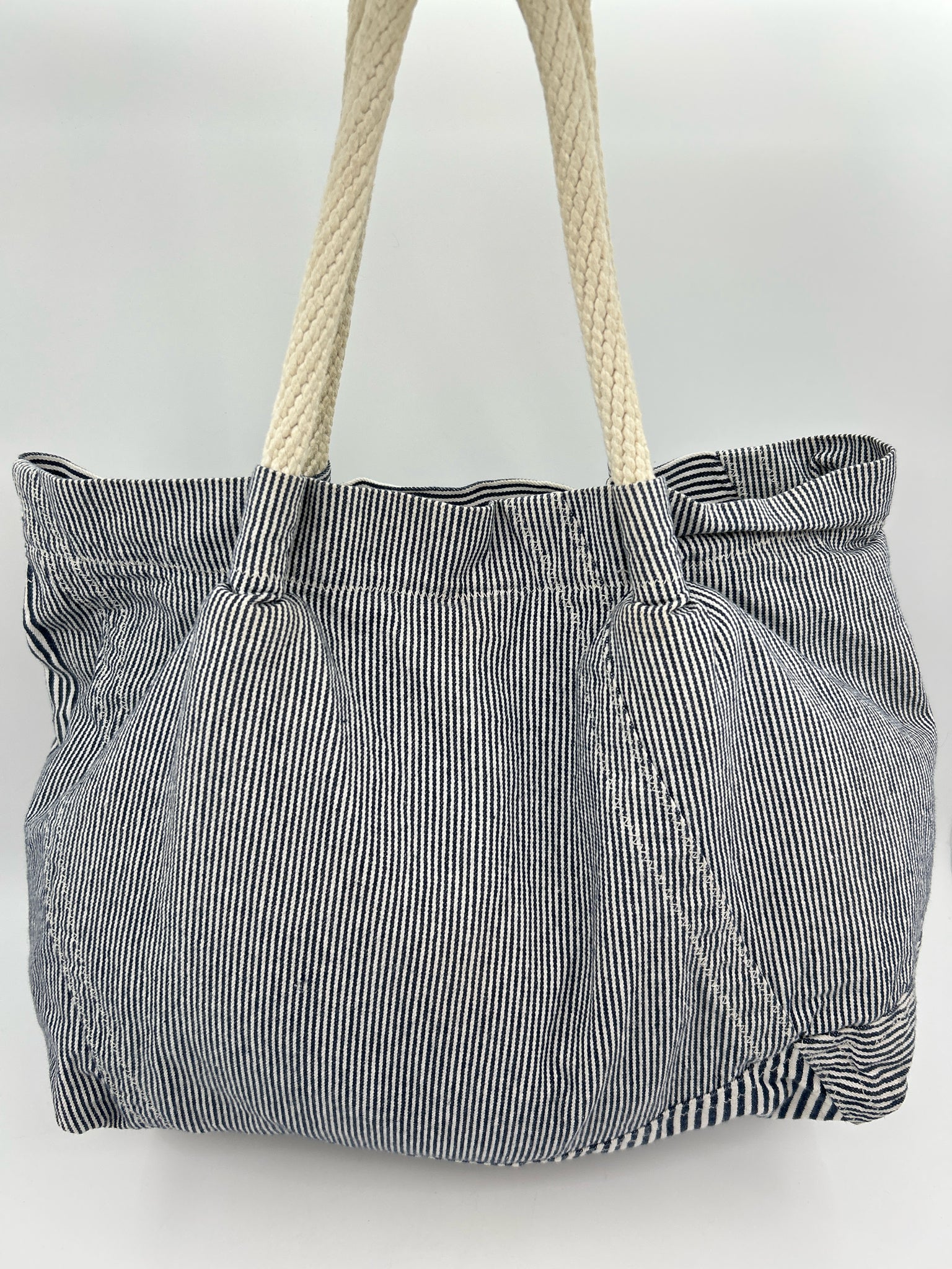 FREE PEOPLE NAVY STRIPED Women Tote