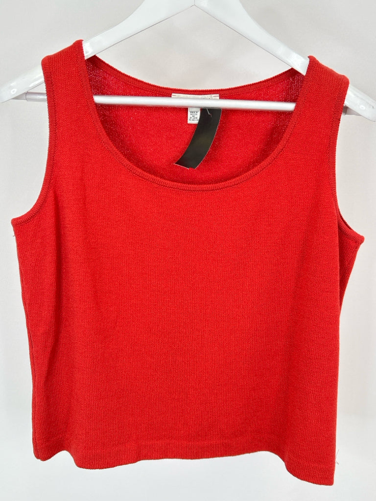 ST JOHN Size M Red Women's Tank Top