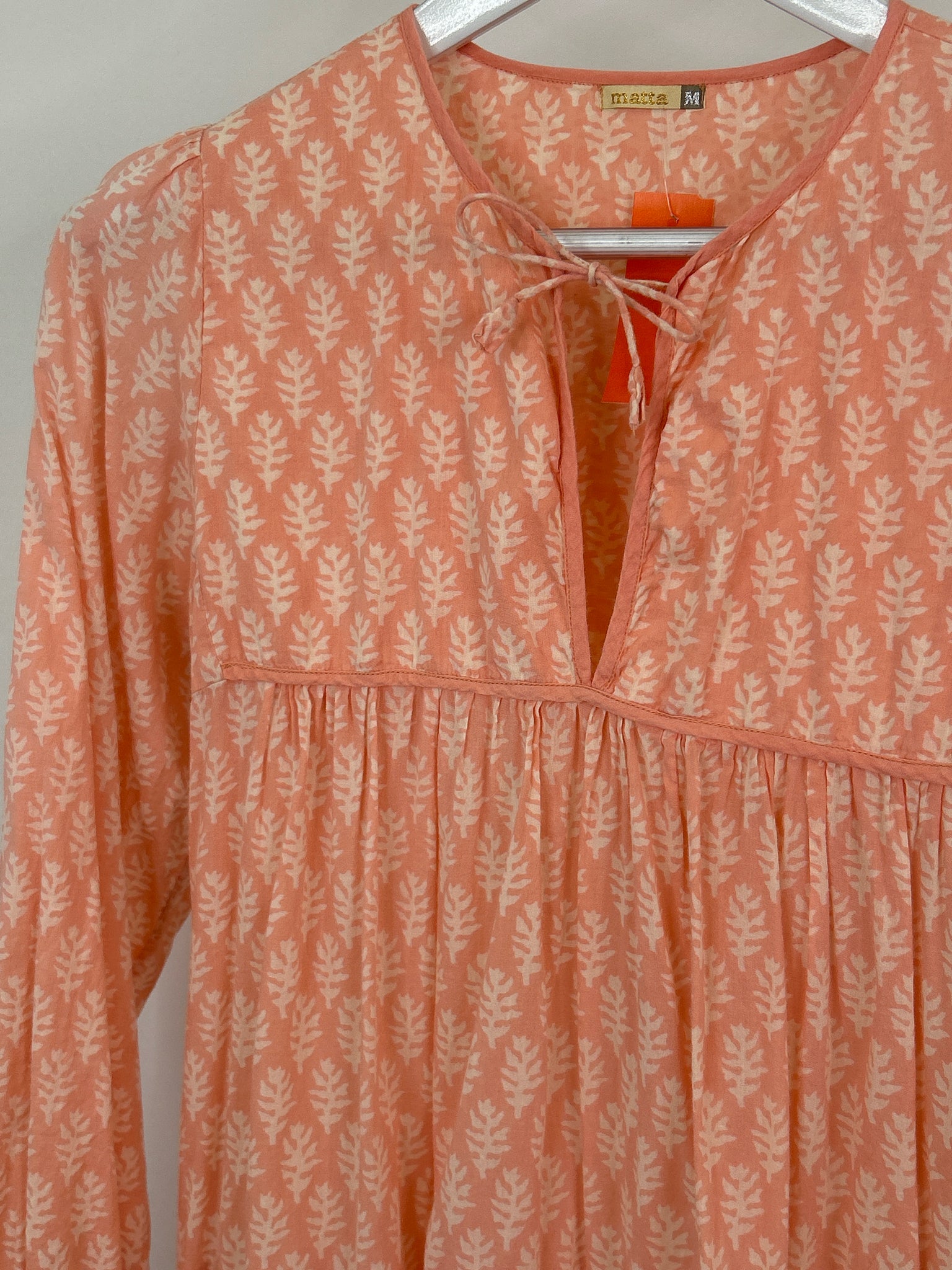 Matta Size M Coral Print Women Dress