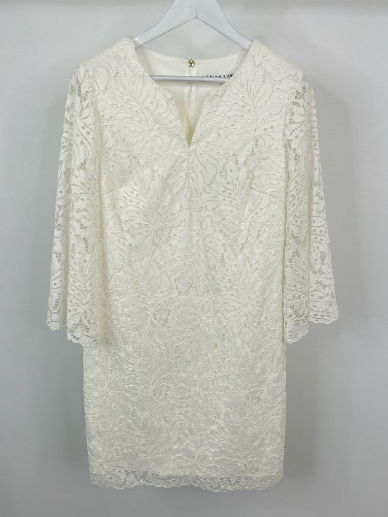 TRINA TURK Size 10 Ivory Dress