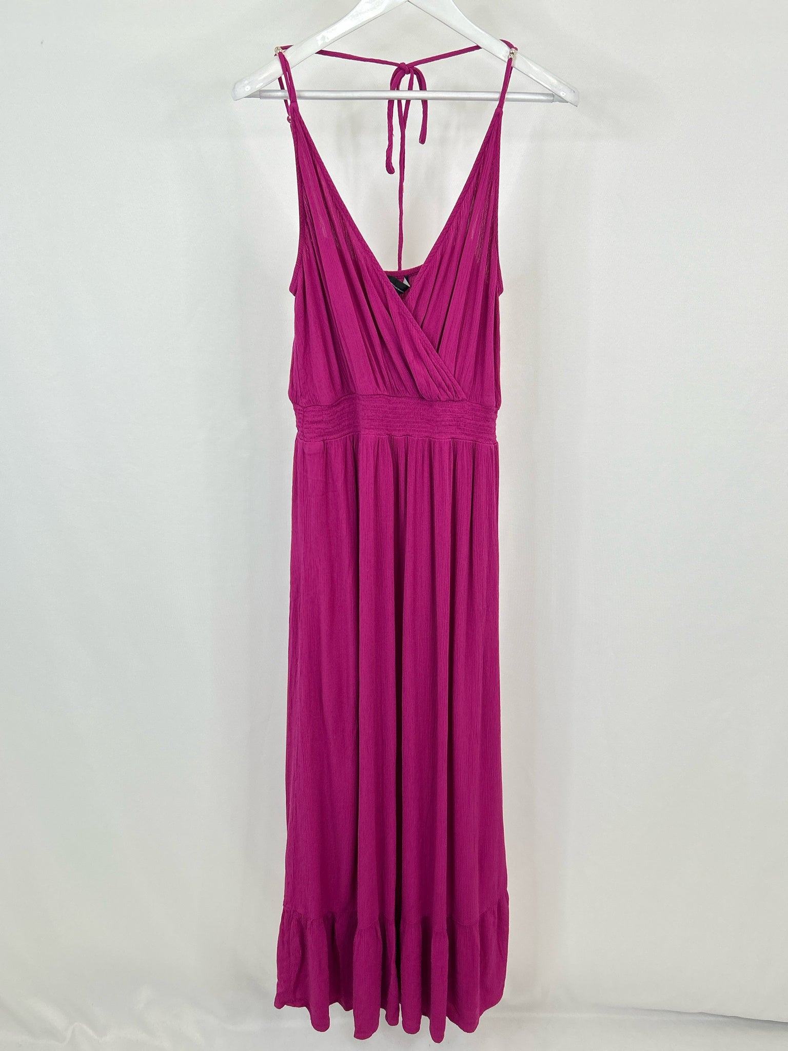 White House Black Market Size L Fuchsia Women Dress