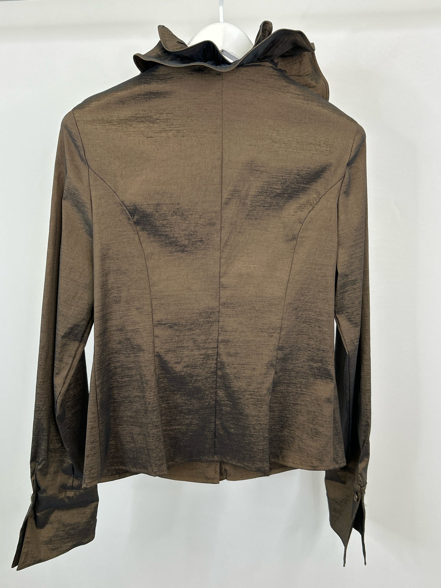 JOSEPH RIBKOFF Size 12 BRONZE Women Blouse