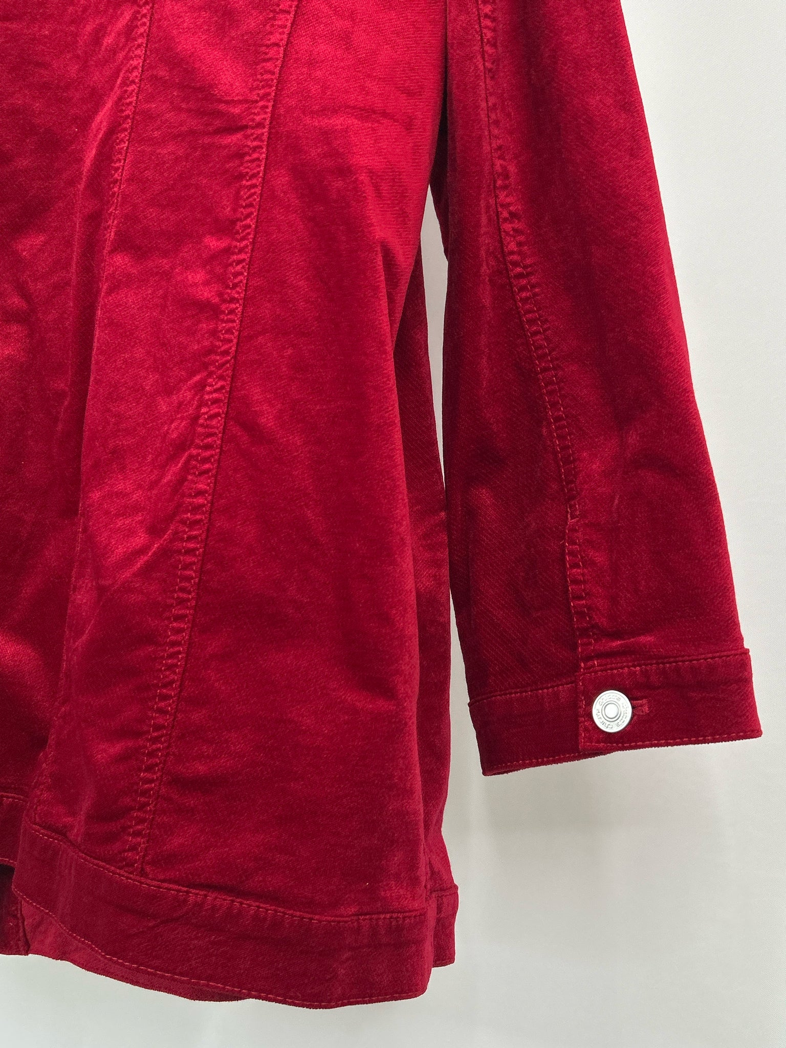 CHICO'S Size 16/18 Red Women Jacket