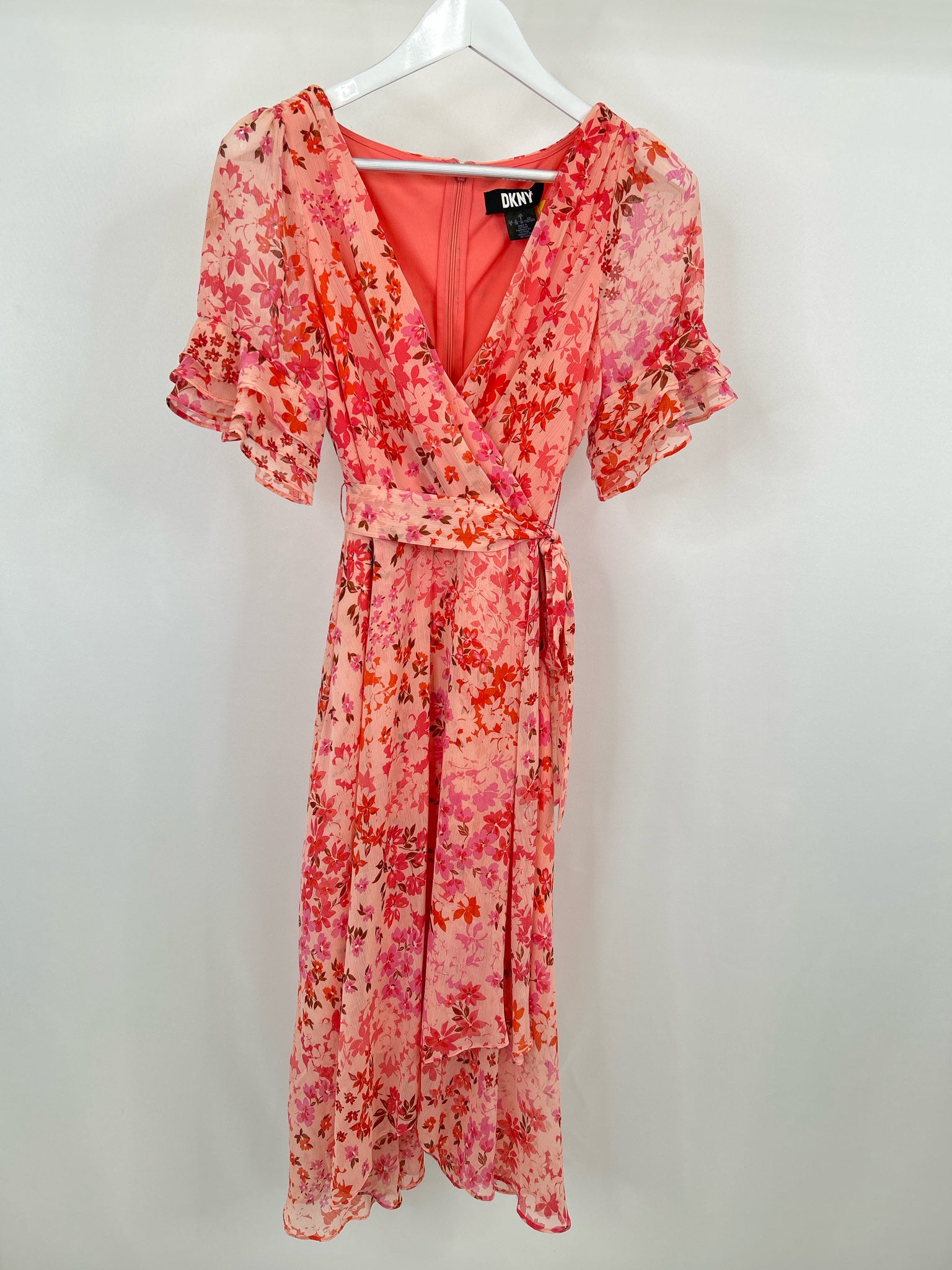 DKNY Size 8 Pink floral Women Dress