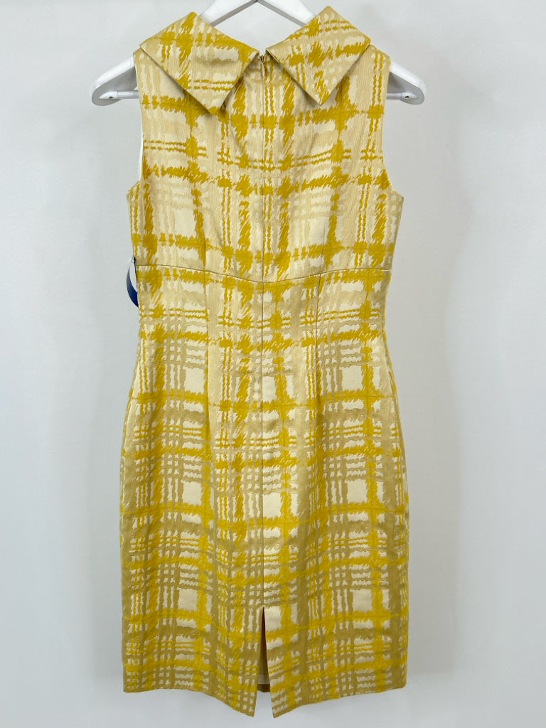 TAHARI ASL Size 4 Yellow Print Women's Dress