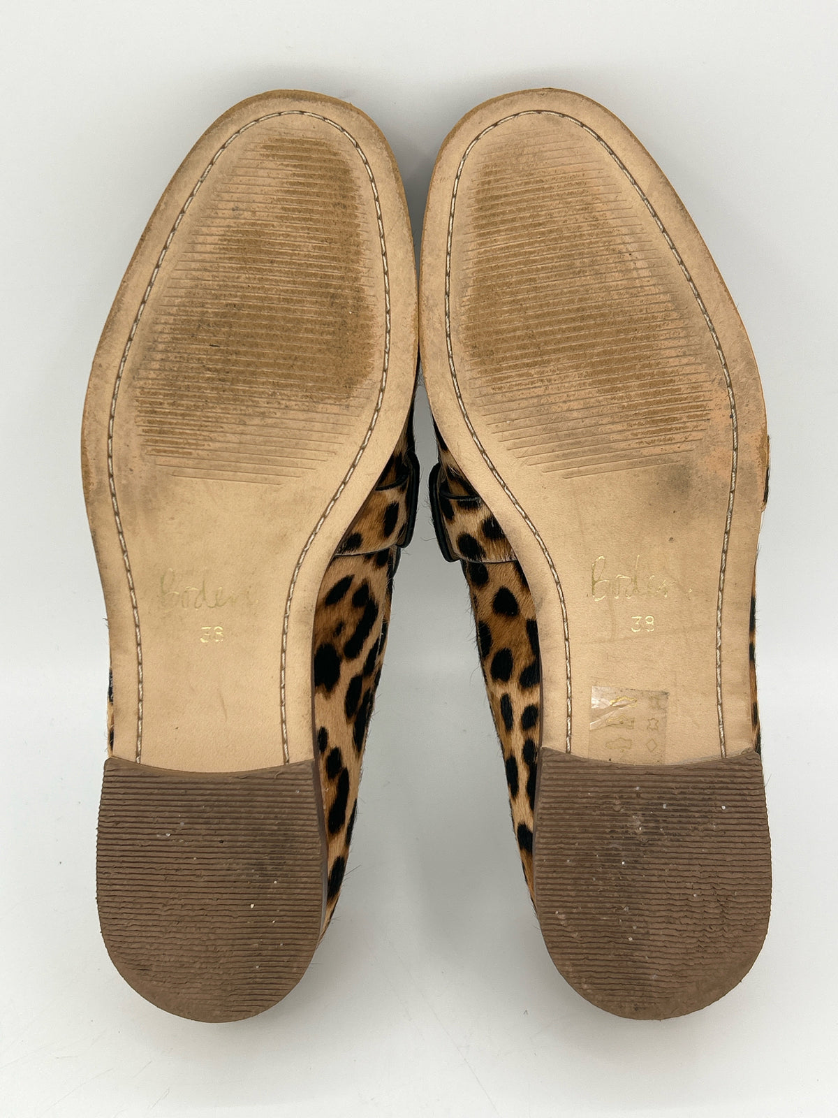 BODEN Size 38 Brown Print Women Loafer