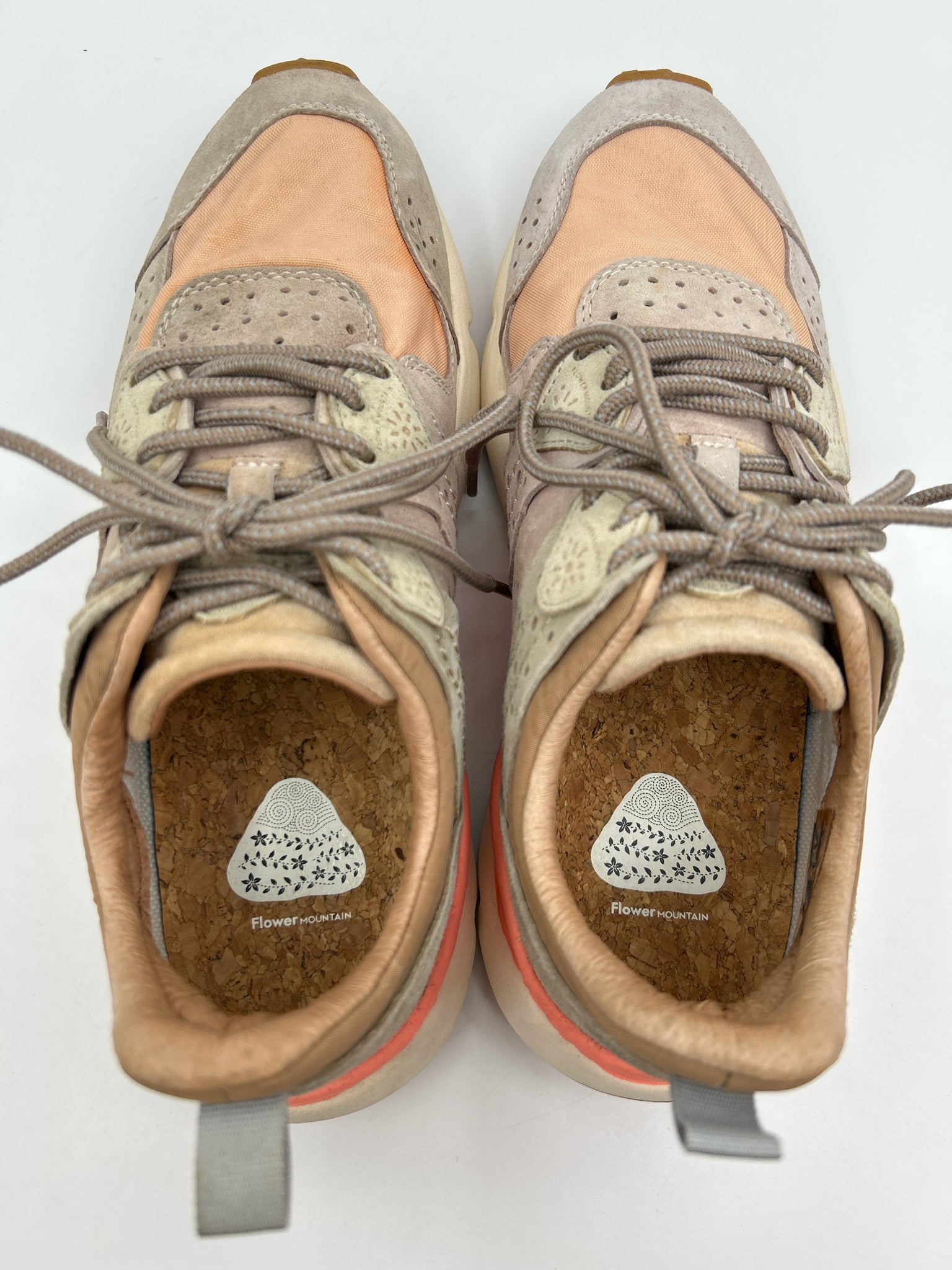 Flower Mountain Size 7 Peach and Grey Women Sneakers