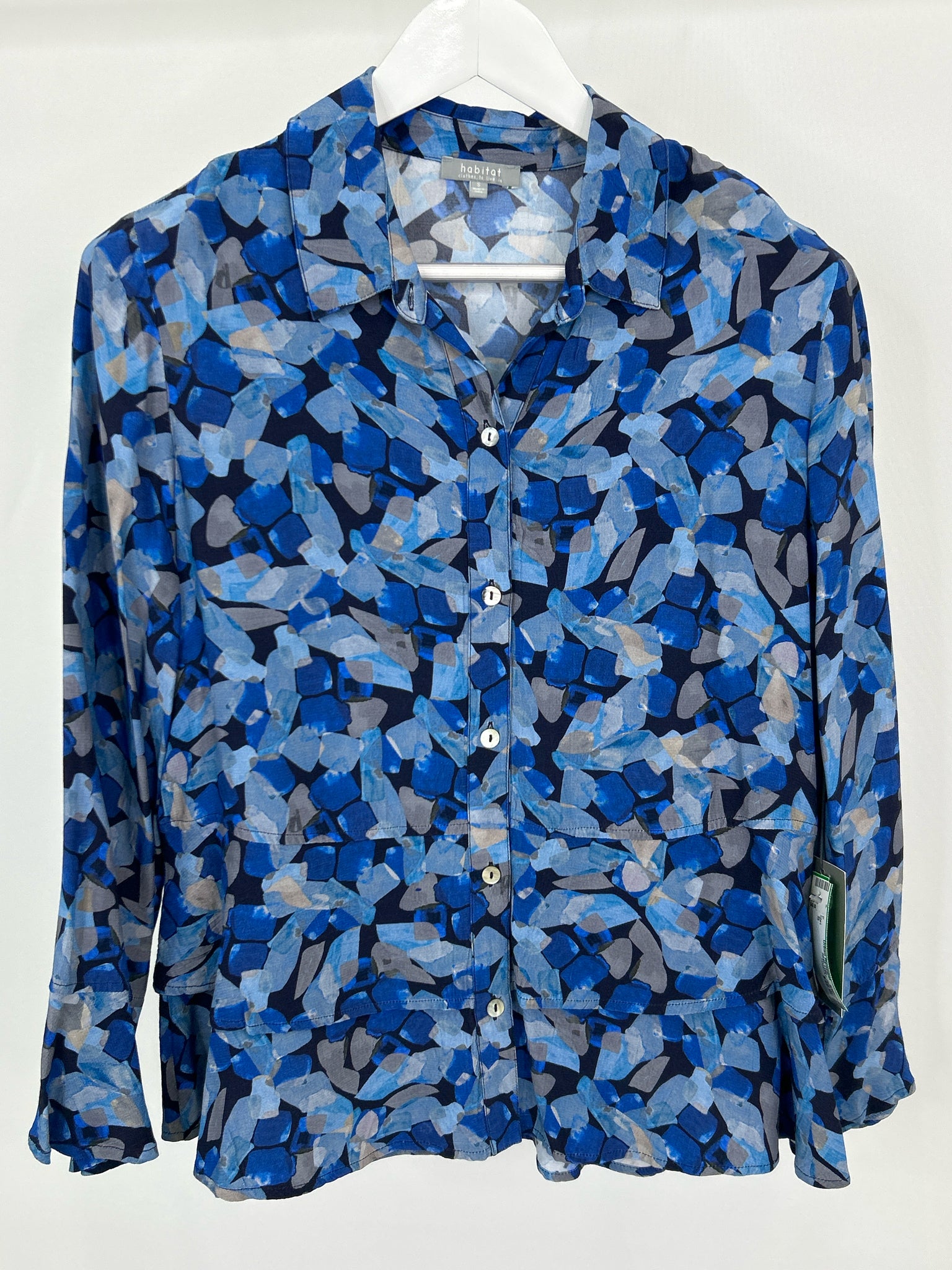 HABITAT Size S Blue Print Women Shirt