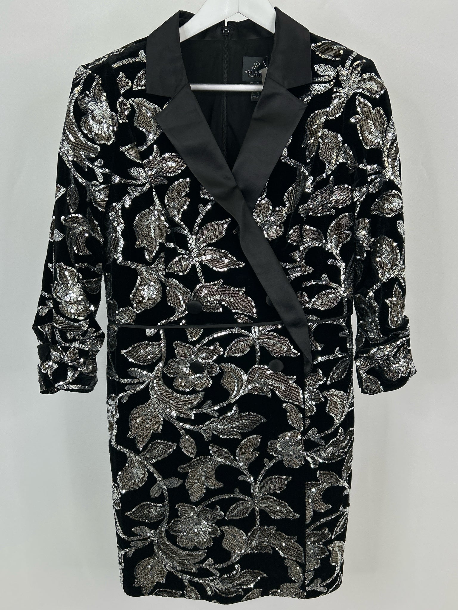 ADRIANNA PAPELL Size 14 Black Women Dress