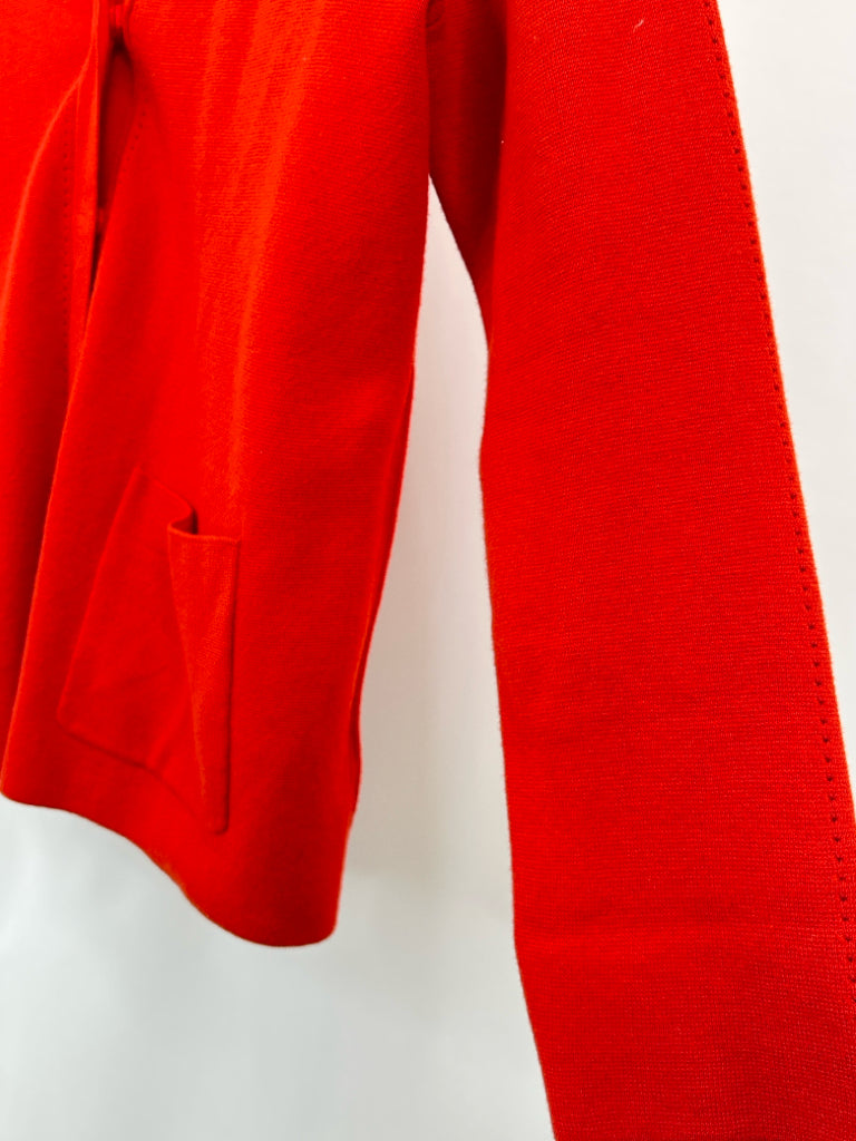 CABI Size L Orange Red Passage Cardigan