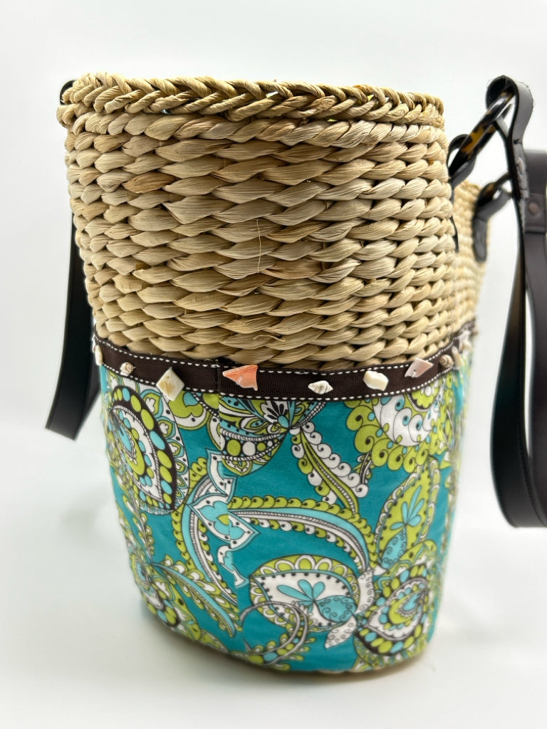 VERA BRADLEY Teal Print Women's Tote