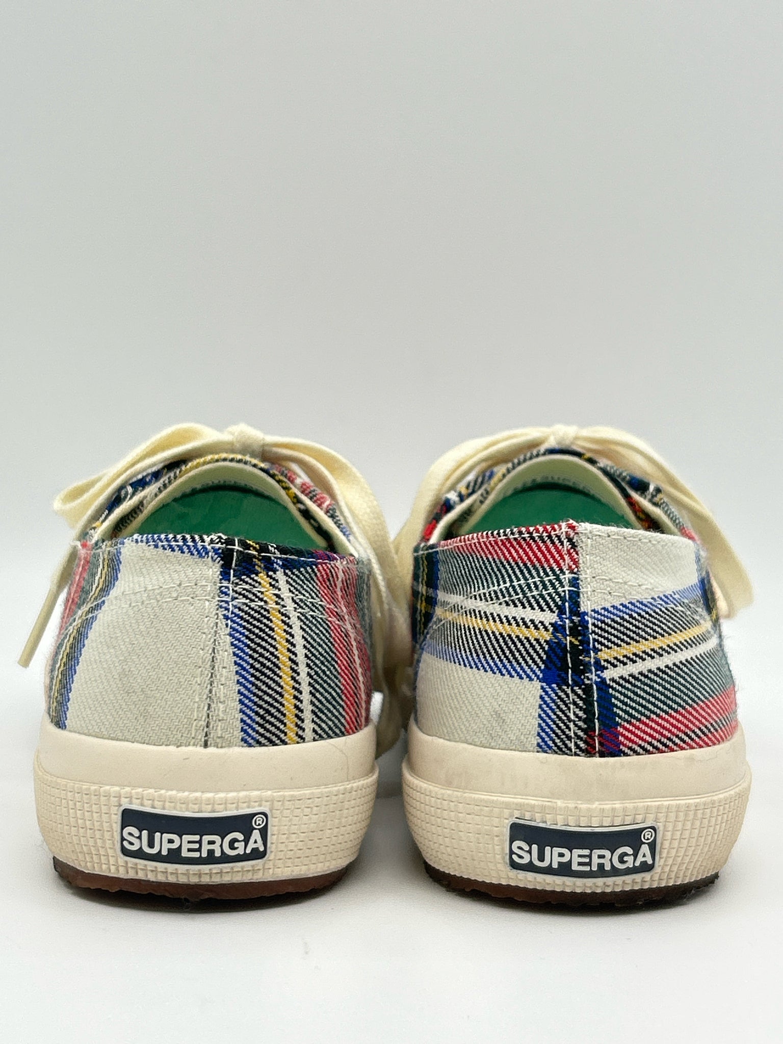 SUPERGA Size 7.5 Red Plaid Women Sneakers